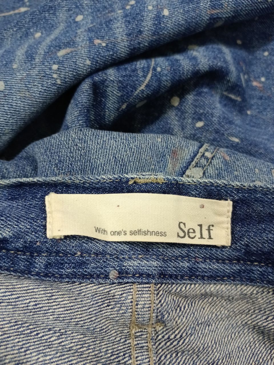 Japanese Brand SICK SPLATTED SELF DENIM PANTS Size US 30 / EU 46 - 7 Thumbnail