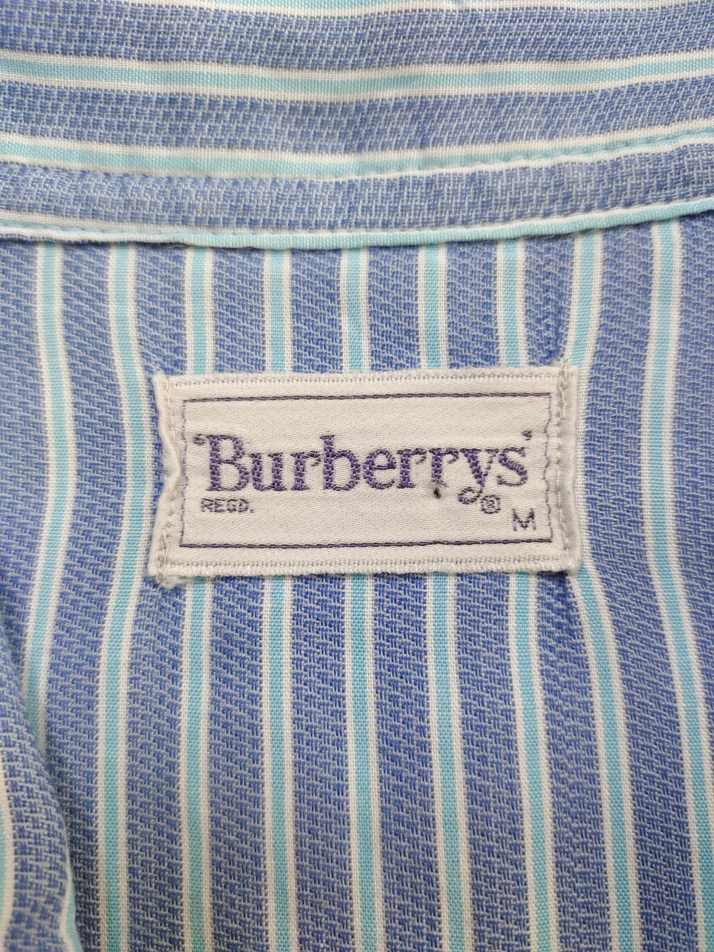 Burberry VINTAGE 90s BURBERRYS ICE BLUE CANDY STRIPE PYJAMAS SET M Size US M / EU 48-50 / 2 - 6 Thumbnail