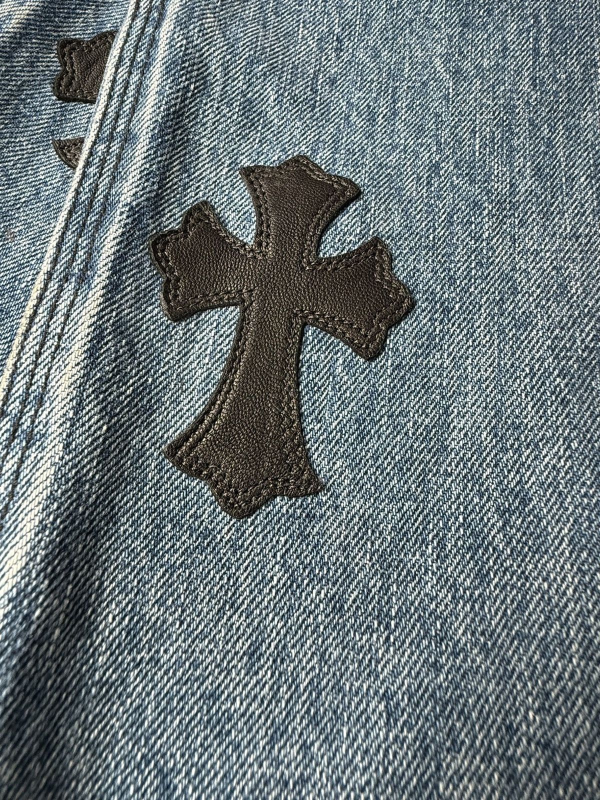 Chrome Hearts Chrome Hearts Black Cross Patch Blue Carpenter Jeans Size US 32 / EU 48 - 22 Thumbnail