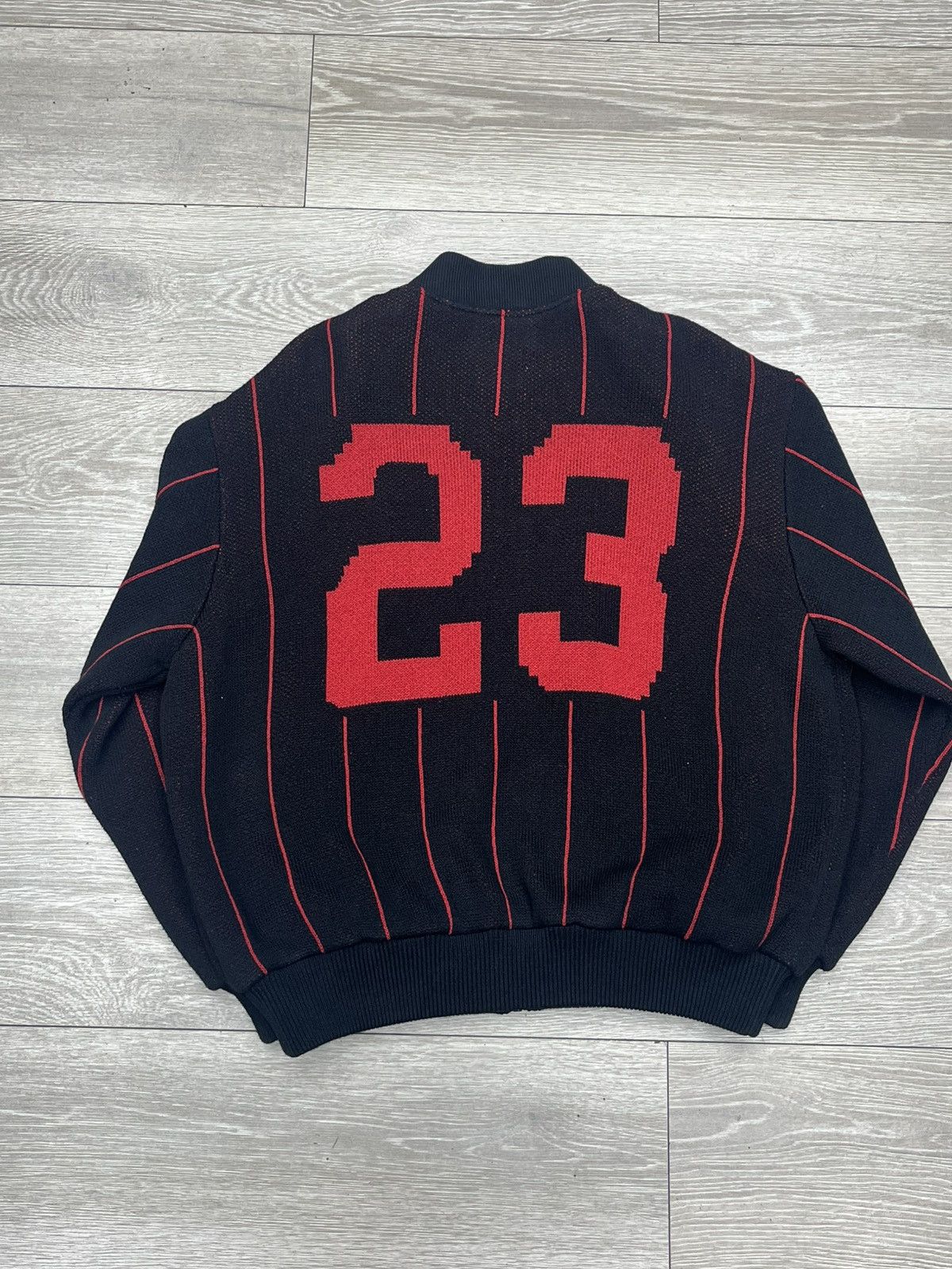 Supreme Supreme Pinstripe Varsity Zip Up Sweater Size US M / EU 48-50 / 2 - 2 Thumbnail