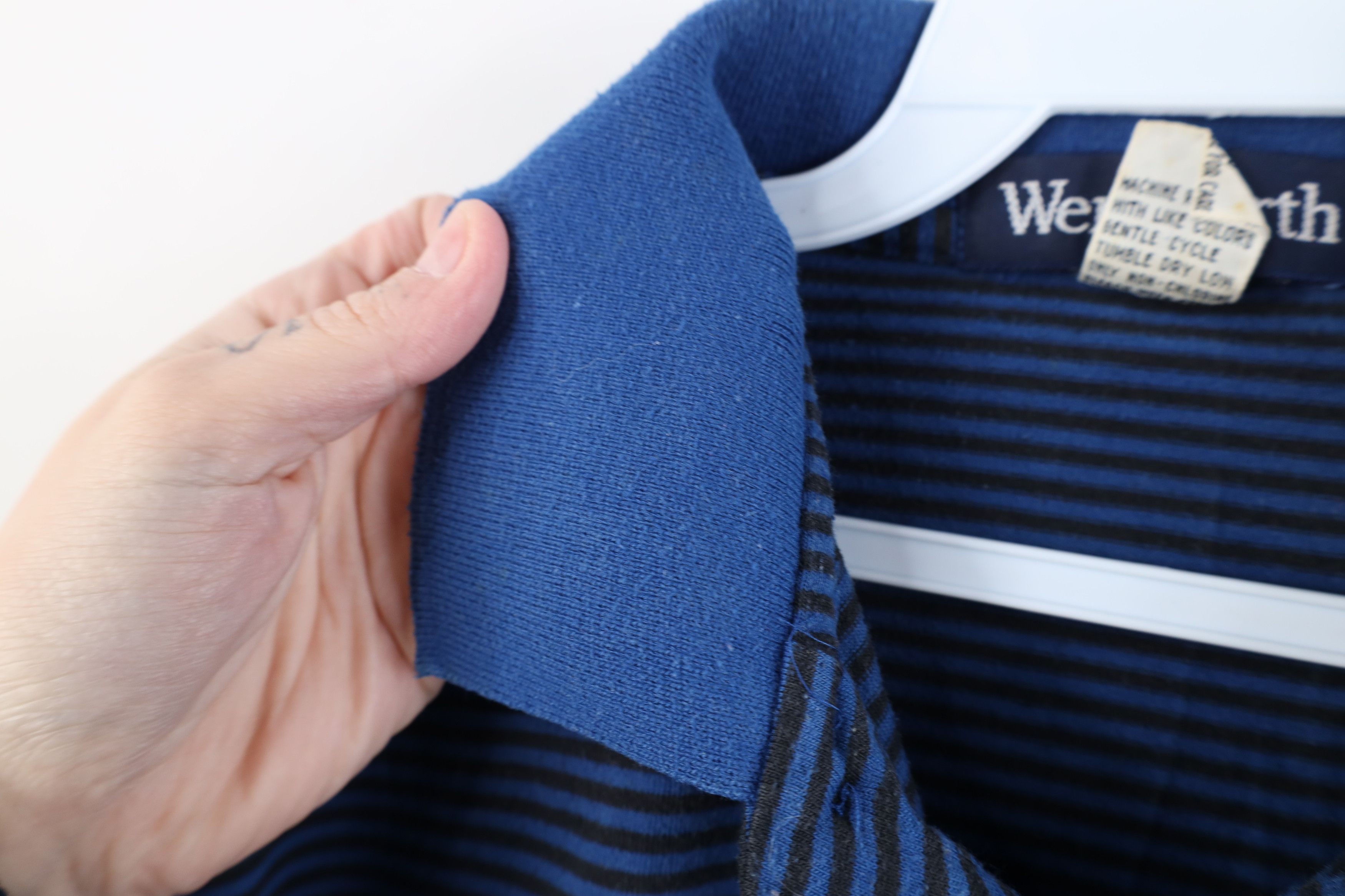 Vintage Vintage 70s Streetwear Long Sleeve Rugby Polo Shirt Blue Size US L / EU 52-54 / 3 - 6 Thumbnail