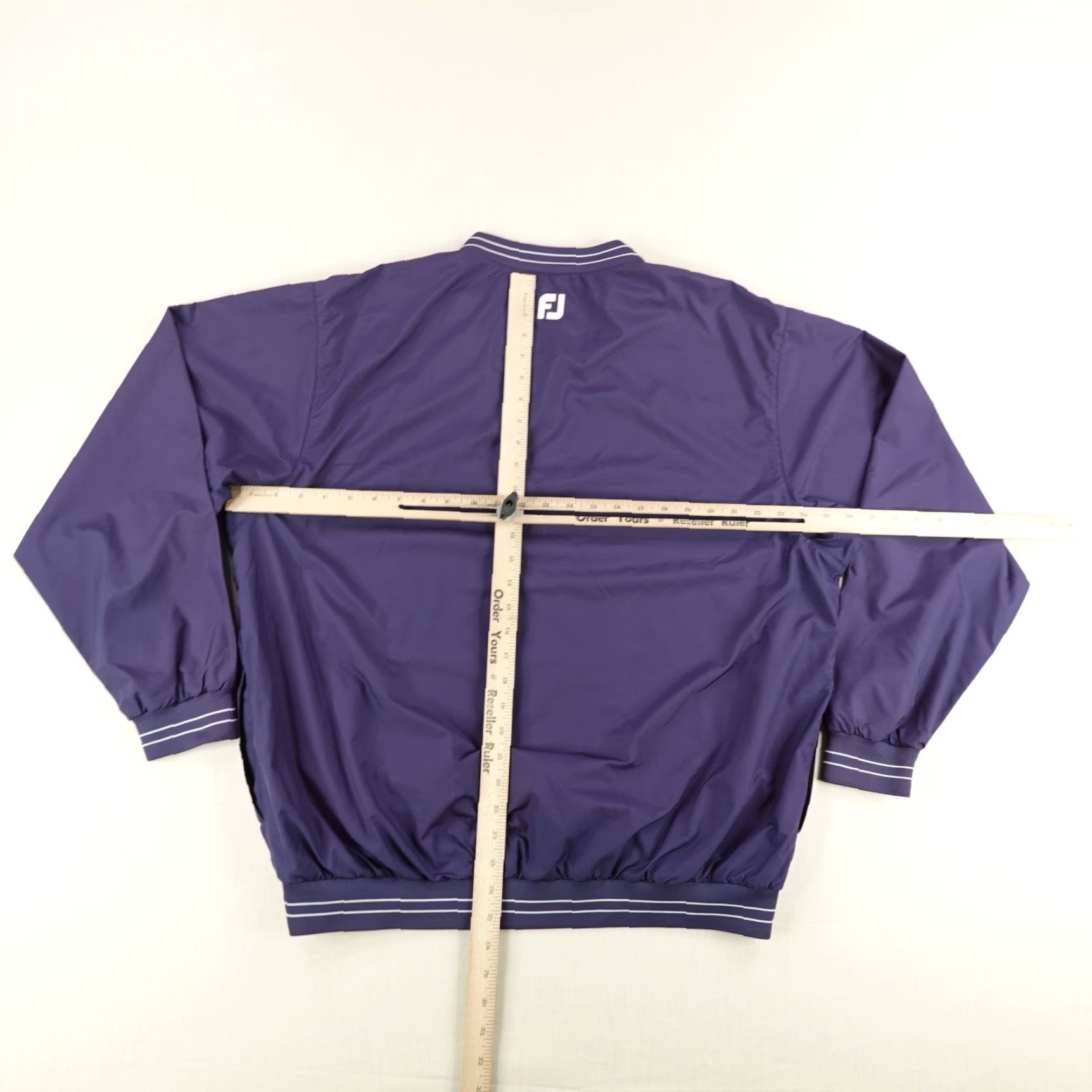 Footjoy FootJoy Jacket Mens Large Blue Windbreaker V Neck Pullover Golf Lightweight Windproof Wind-Resistant Pockets 90s Outdoor Sports Mens Size US L / EU 52-54 / 3 - 5 Thumbnail