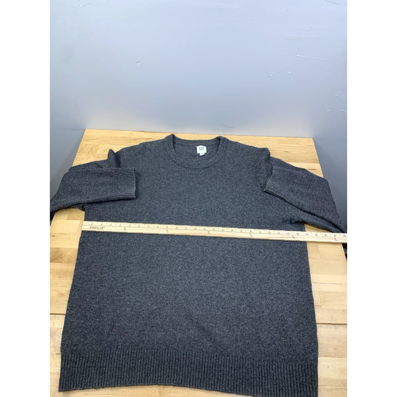 Gap Gap Sweatshirt Mens XL Crew Neck Charcoal Gray Wool Blend Casual Pullover 11353 Size US XL / EU 56 / 4 - 6 Thumbnail