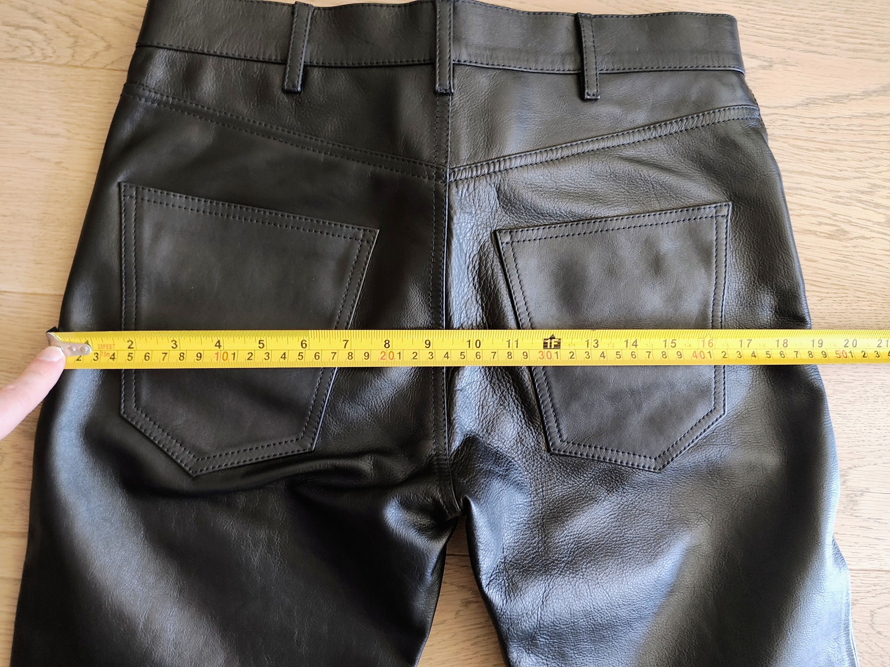 Celine × Hedi Slimane Soft Leather Pants (Made in Italy) - Black - 29 US Size US 29 - 11 Thumbnail