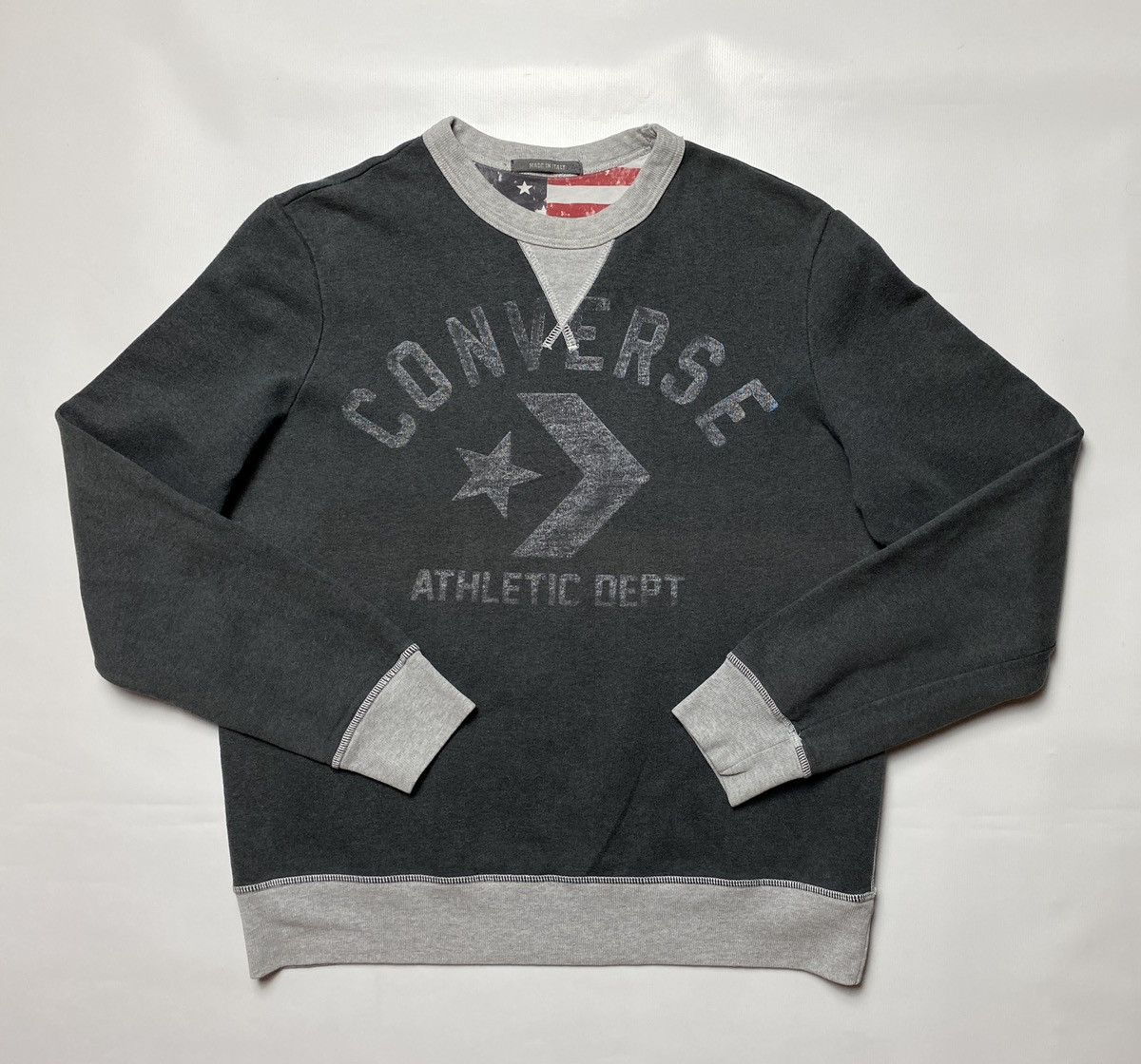 Converse × Vintage Converse Vintage Sweatshirt Big Logo Made in Italy Size M Size US M / EU 48-50 / 2 - 1 Thumbnail