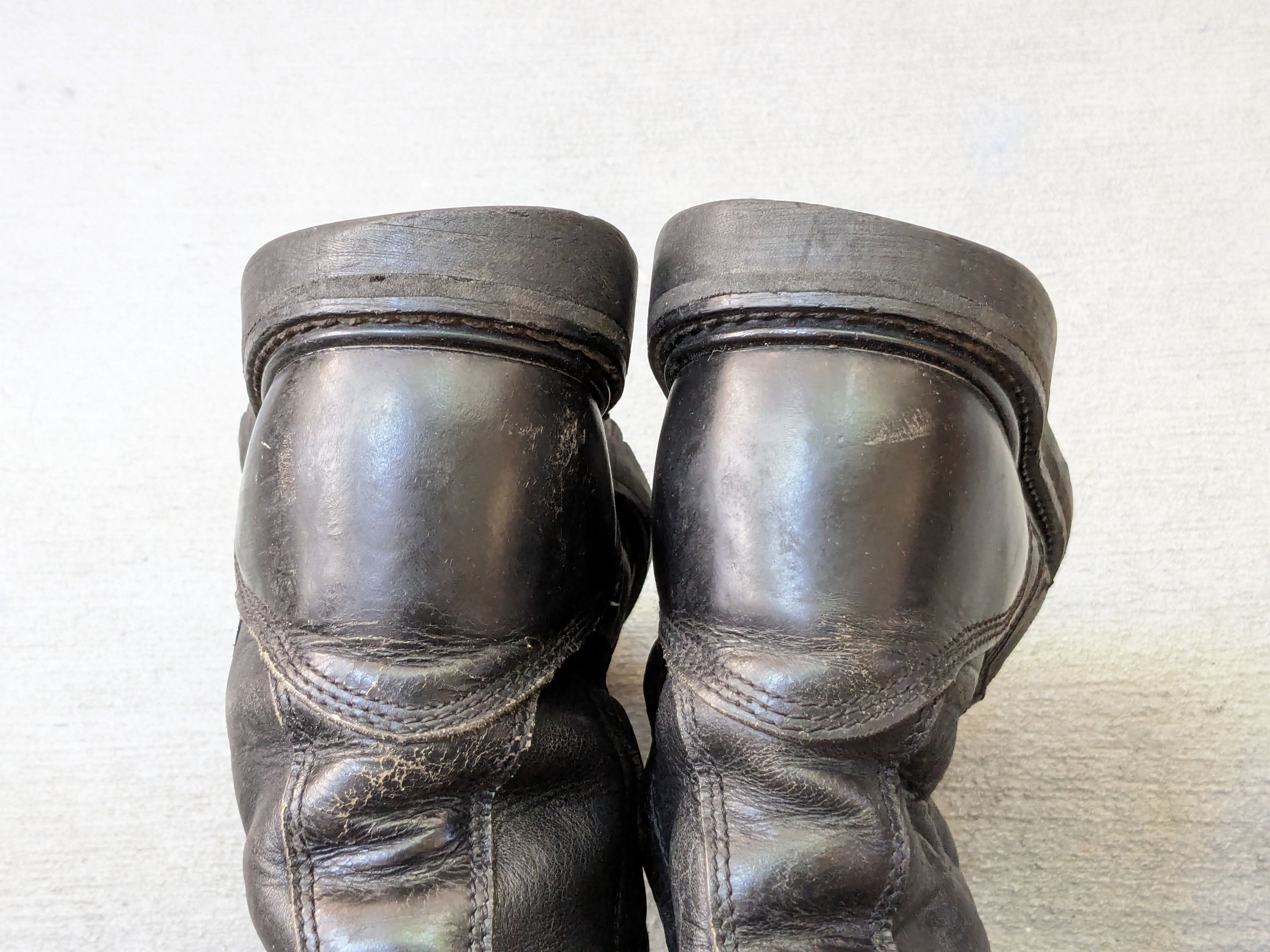 Genuine Leather Vintage Combat Boots Black 9.5 Leather Chunky Biker Moto Size US 9.5 / EU 42-43 - 19 Thumbnail