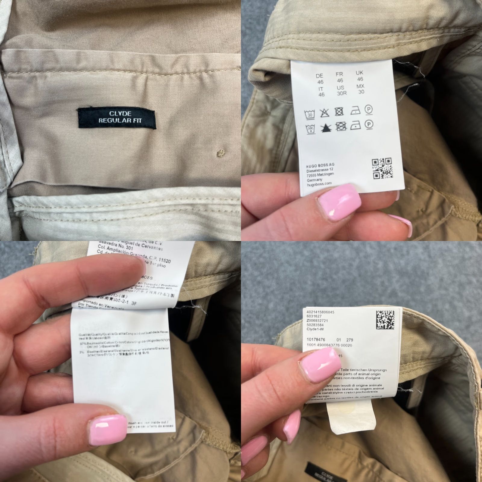 Hugo Boss HUGO BOSS Chino Shorts Mens W30 Beige Stretch Clyde Preppy Size US 30 / EU 46 - 8 Thumbnail