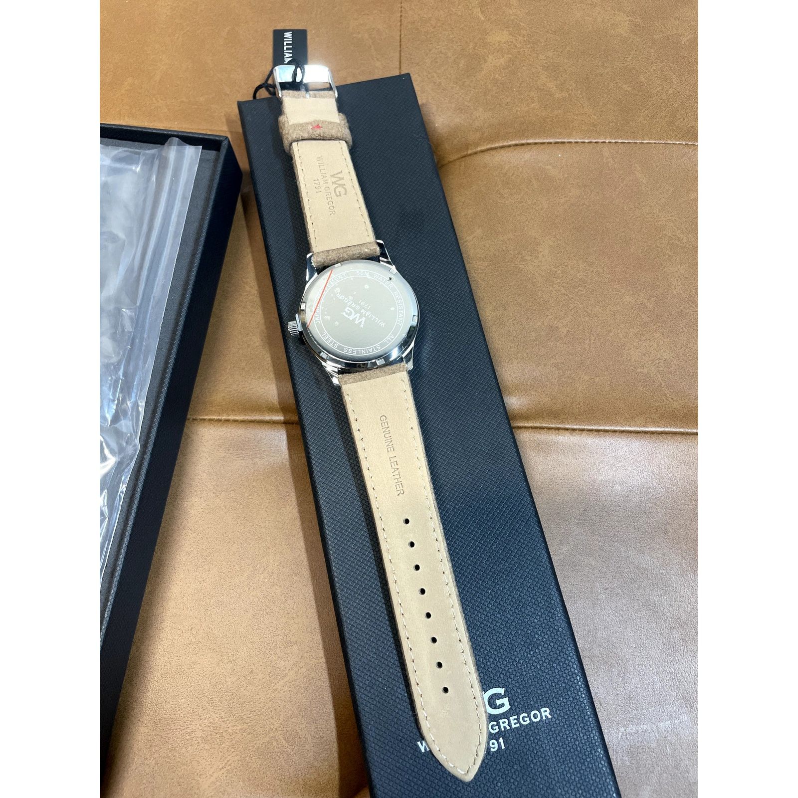 Other William Gregor 1791 NWT Brown Strap Black Face Watch Size ONE SIZE - 7 Thumbnail