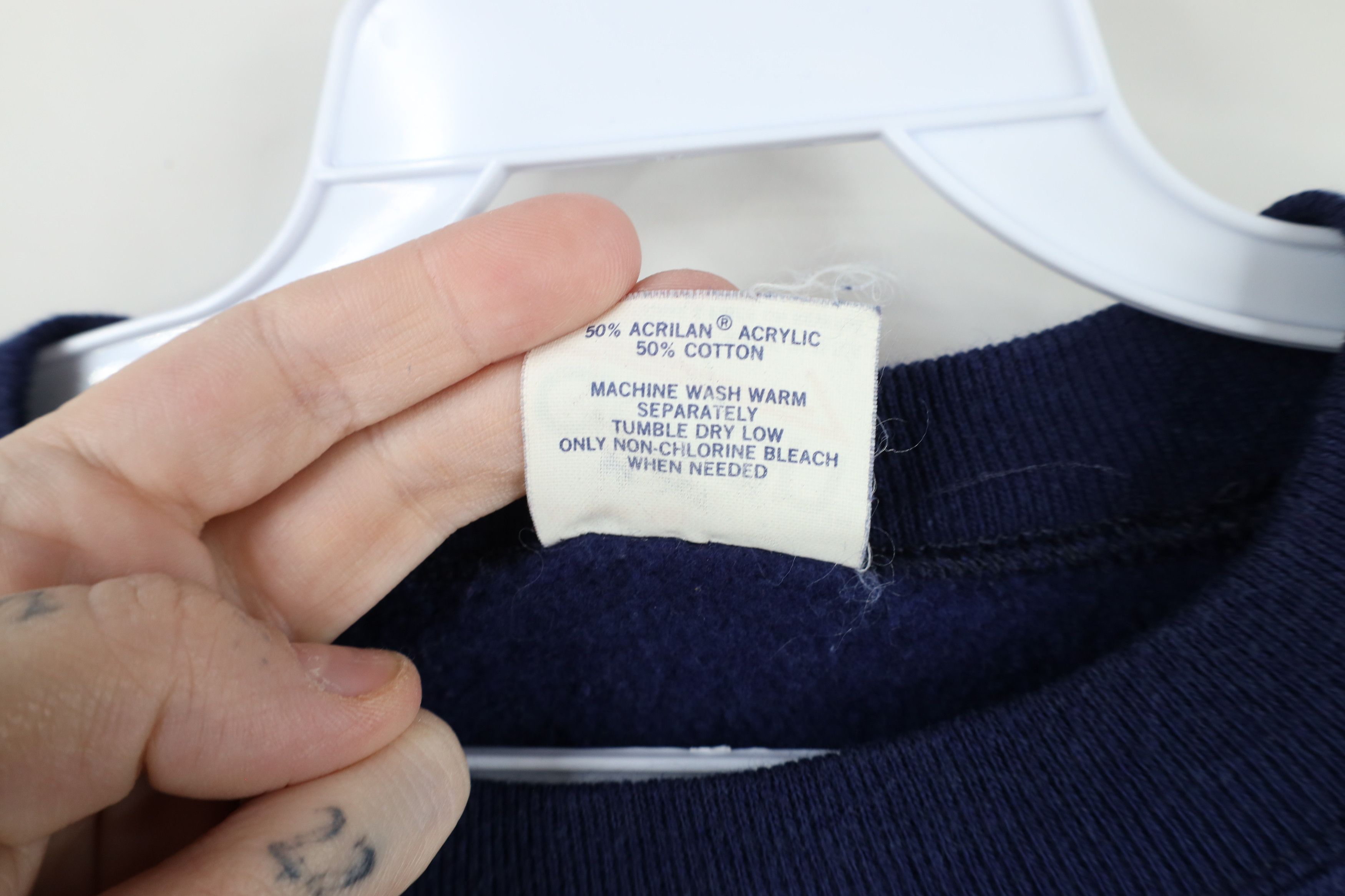 Vintage Vintage 70s 80s Streetwear Crewneck Sweatshirt Blue USA Size XL / US 12-14 / IT 48-50 - 6 Thumbnail