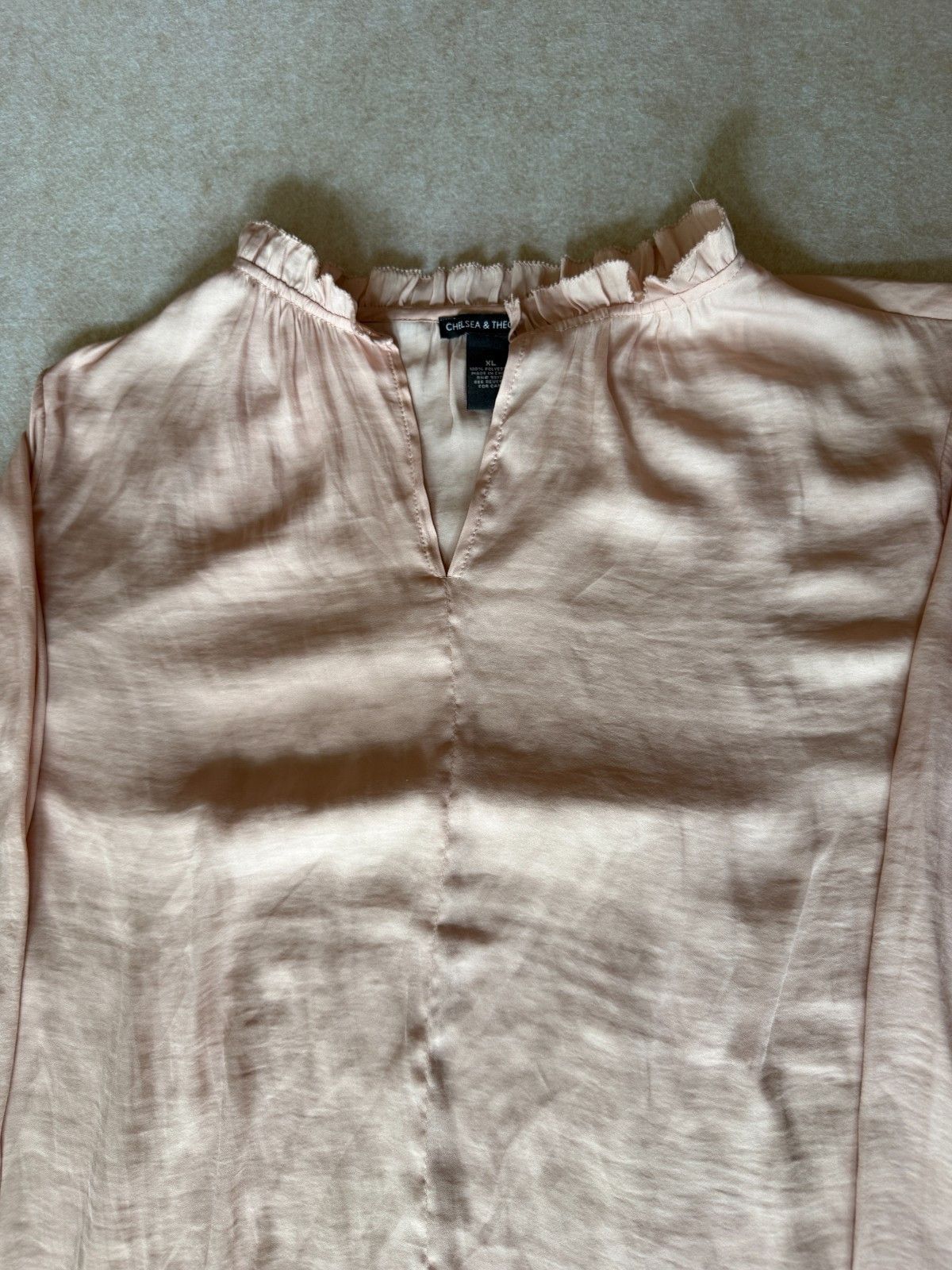 Other Chelsea & Theodore Womens XL Blush Pink Blouse Lightweight Size XL / US 12-14 / IT 48-50 - 5 Thumbnail