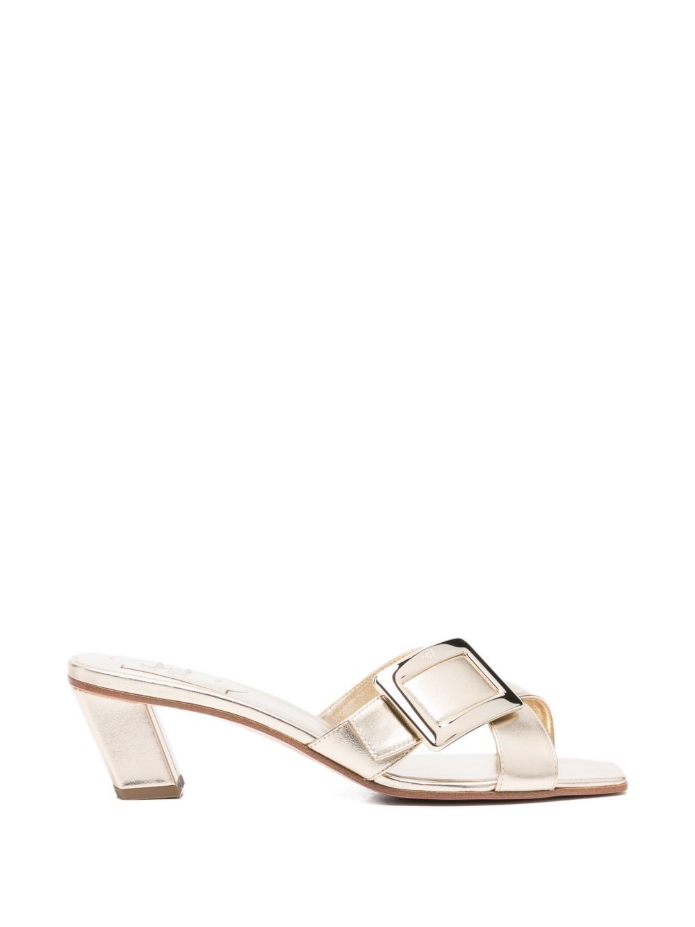 Roger Vivier LEATHER HEEL SANDALS Size US 11 / IT 41 - 1 Thumbnail