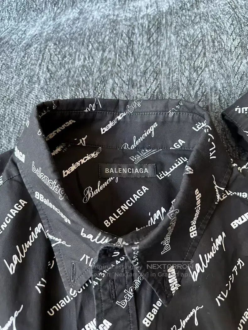 Balenciaga Balenciaga size 37 Logo Filled Shirt Size US S / EU 44-46 / 1 - 3 Thumbnail