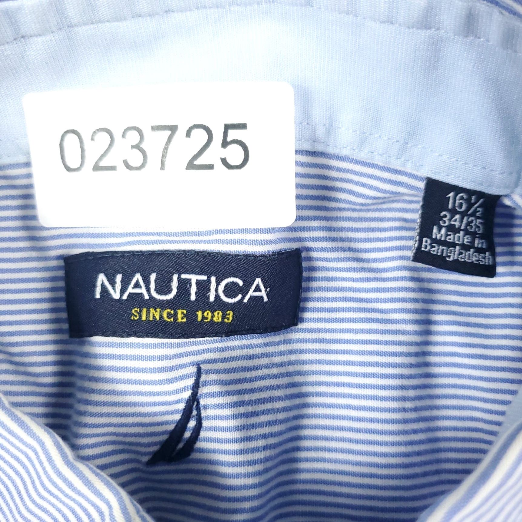 Nautica Nautica Shirt Mens Size 16.5 Blue Striped Button Up Long Sleeve Casual Business Formal Workwear 16.5 Mens Blue Striped Button-Down Shirt Size US L / EU 52-54 / 3 - 6 Thumbnail
