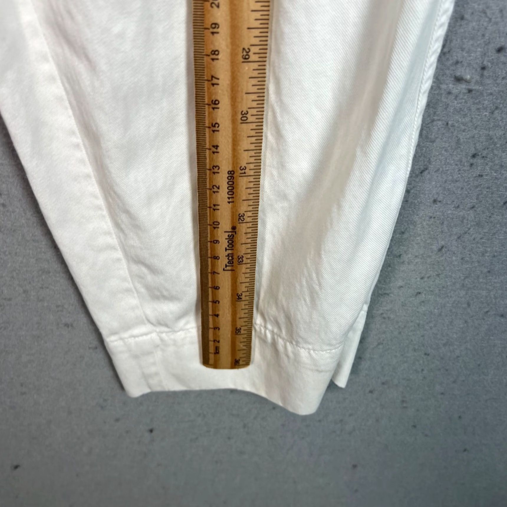 Everlane Everlane White Pleated TENCEL Cotton Blend Pants Womens Size 6 High Rise Inseam 26 Ankle Tapered Size 28" / US 6 / IT 42 - 6 Thumbnail