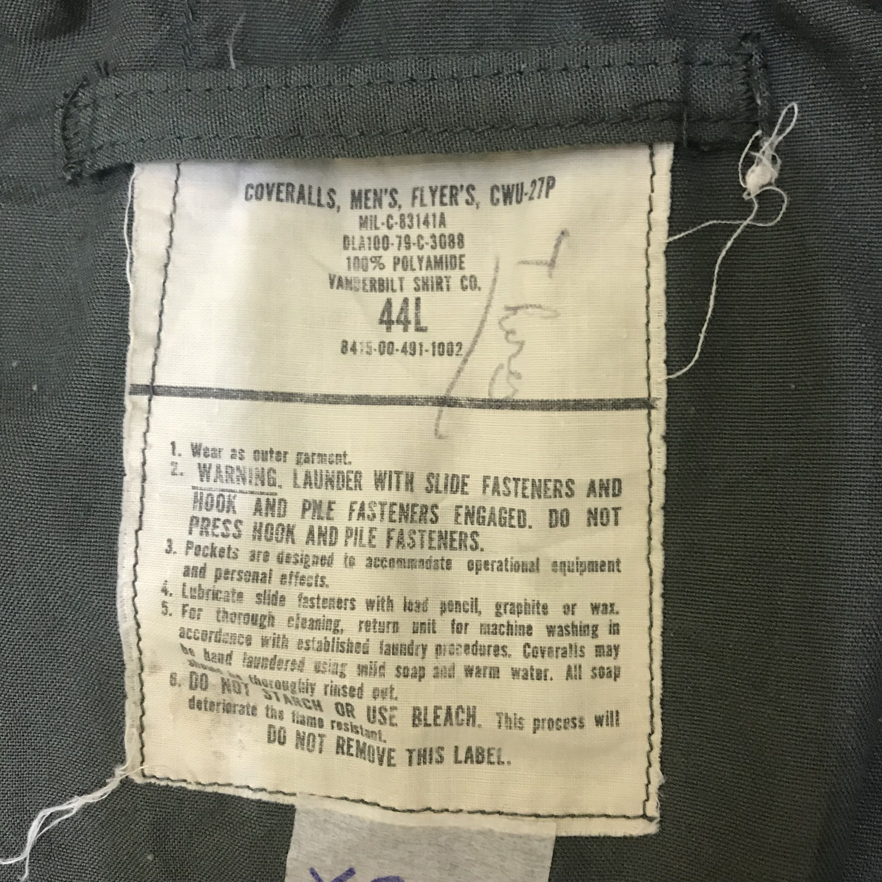 Vintage X216 RARE! VTG COVERALLS FLAYERS PILOT ARMY PARACHUTE Size US 34 / EU 50 - 4 Thumbnail