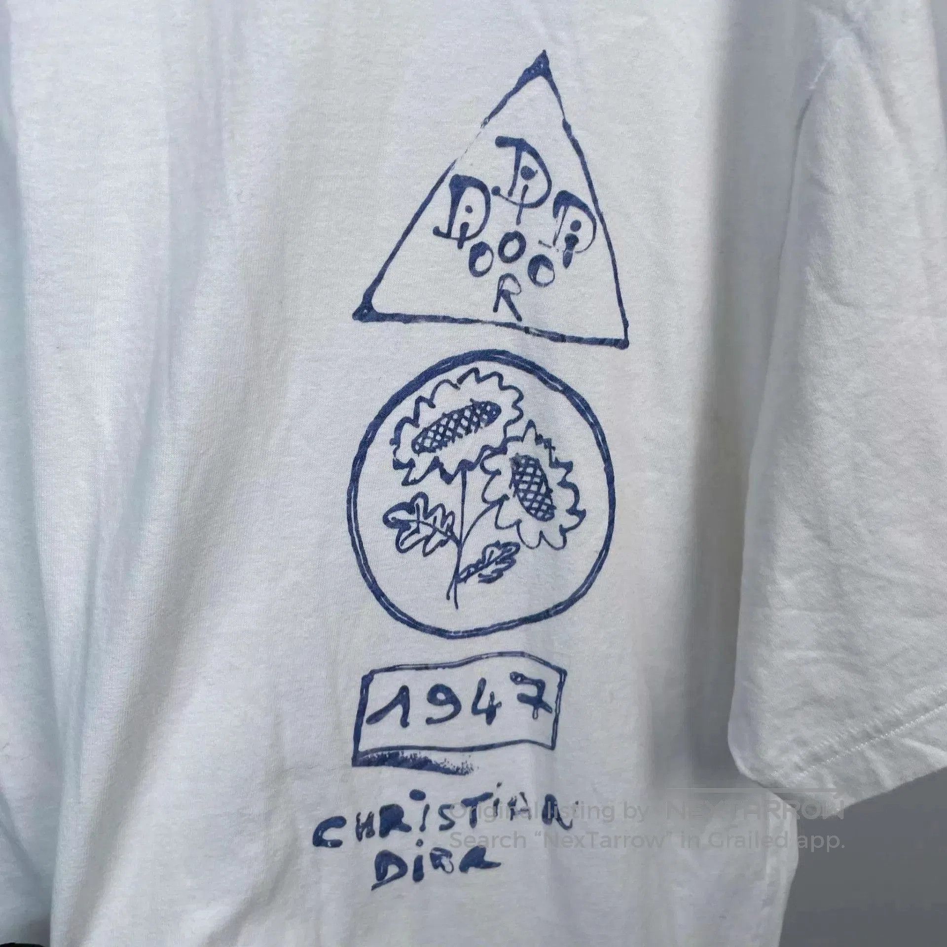 Dior White Short-Sleeve Graphic T-Shirt. Size US L / EU 52-54 / 3 - 8 Thumbnail