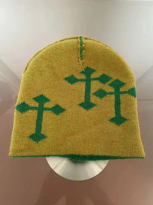 Other Gothic Cross Beanie (slime green) Size ONE SIZE - 2 Thumbnail