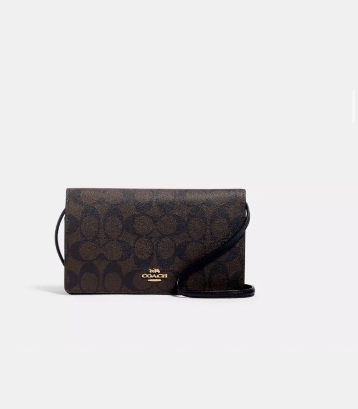 Coach Anna Foldover Clutch Crossbody in Signature Canvas Size ONE SIZE - 2 Thumbnail