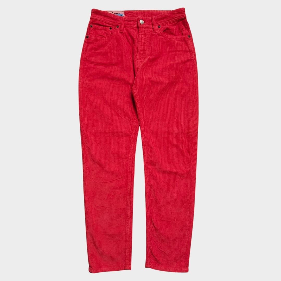 Acne Studios Acne Studios Bla konst melk conduroy red pant Size US 27 - 1 Thumbnail