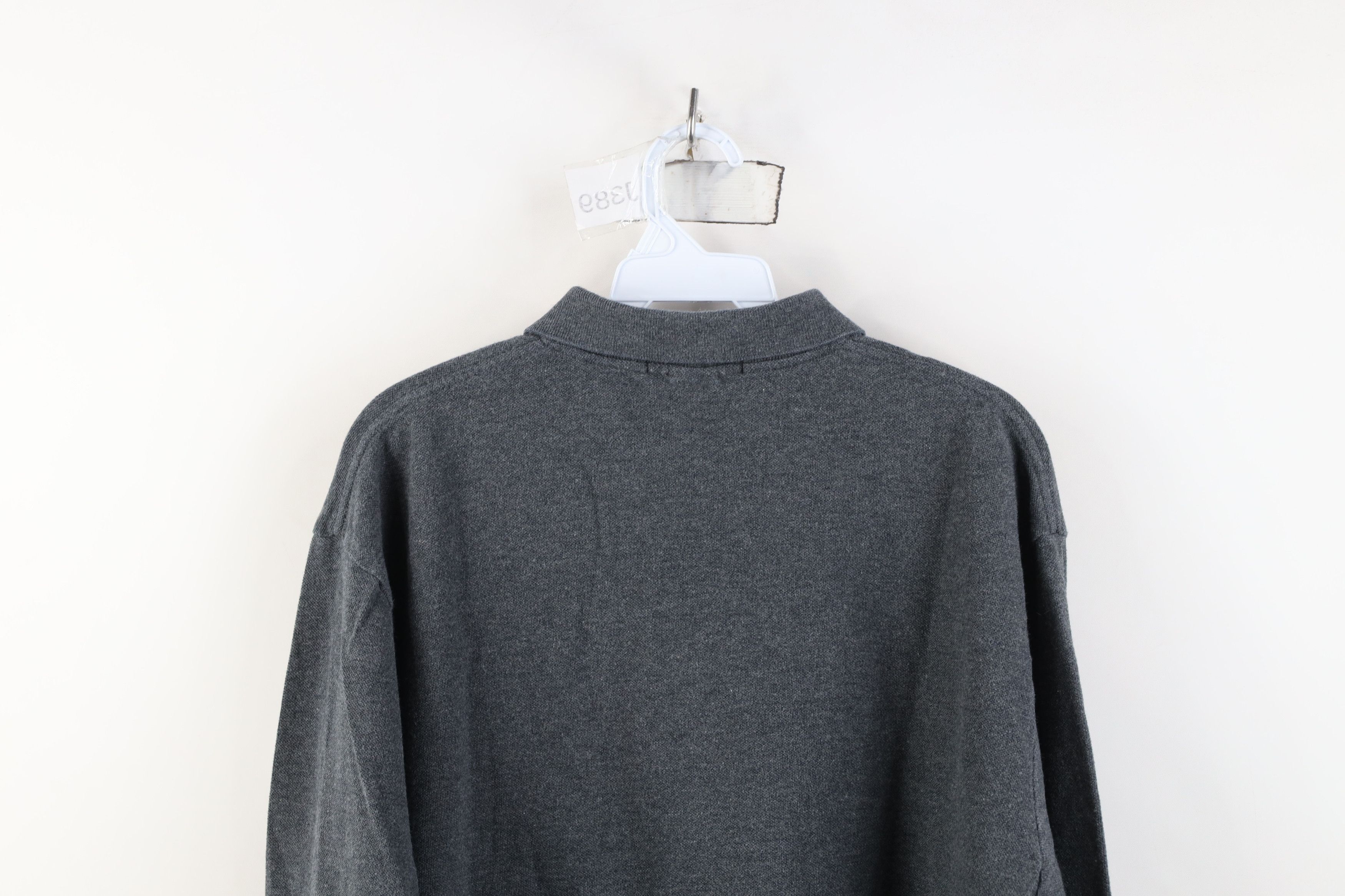 Polo Ralph Lauren Vintage 90s Ralph Lauren Long Sleeve Rugby Polo Shirt Gray Size US L / EU 52-54 / 3 - 10 Thumbnail