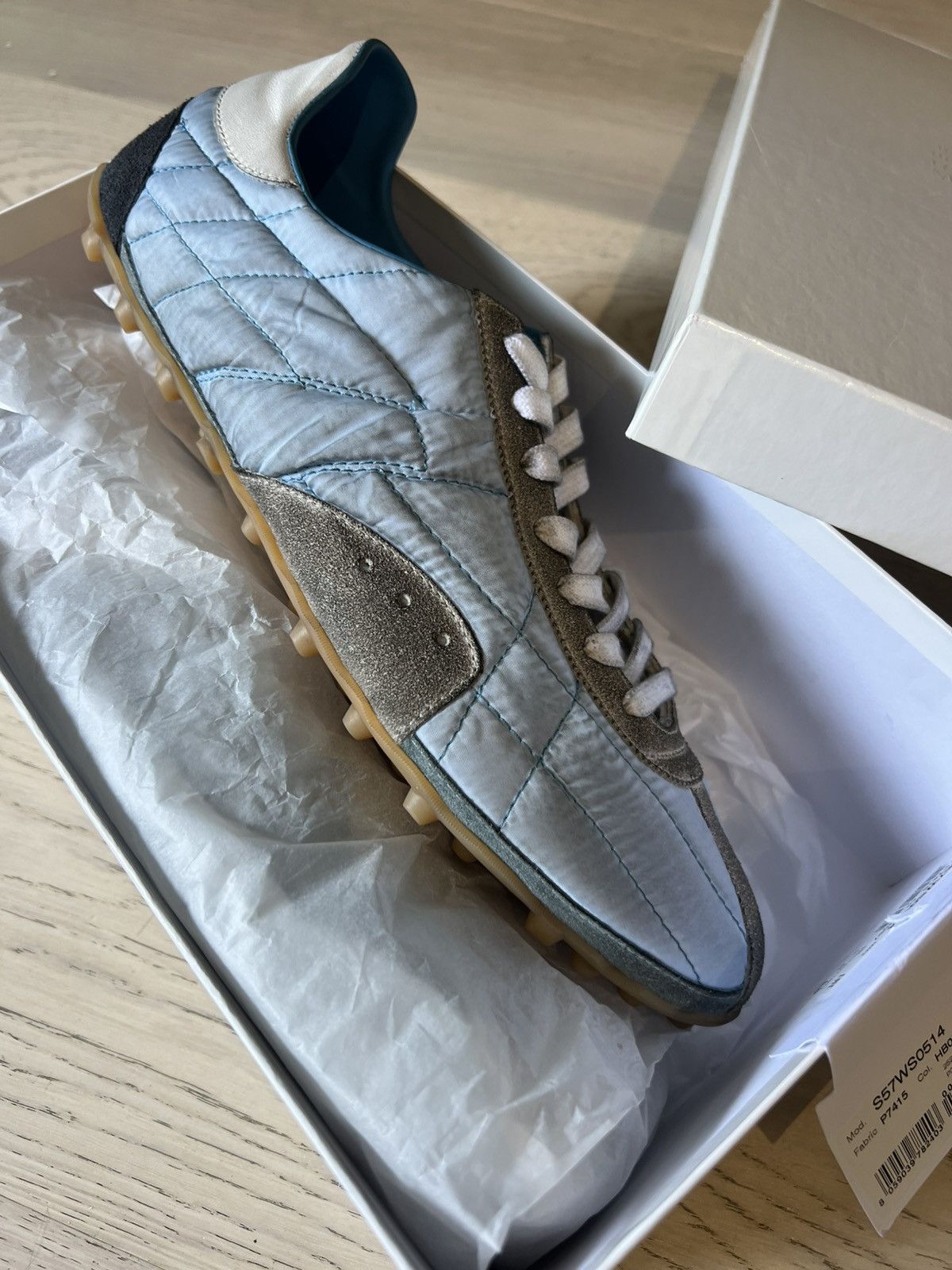 Maison Margiela Sprinters Blue / White Low Top Sneakers Size US 12 / EU 45 - 5 Thumbnail