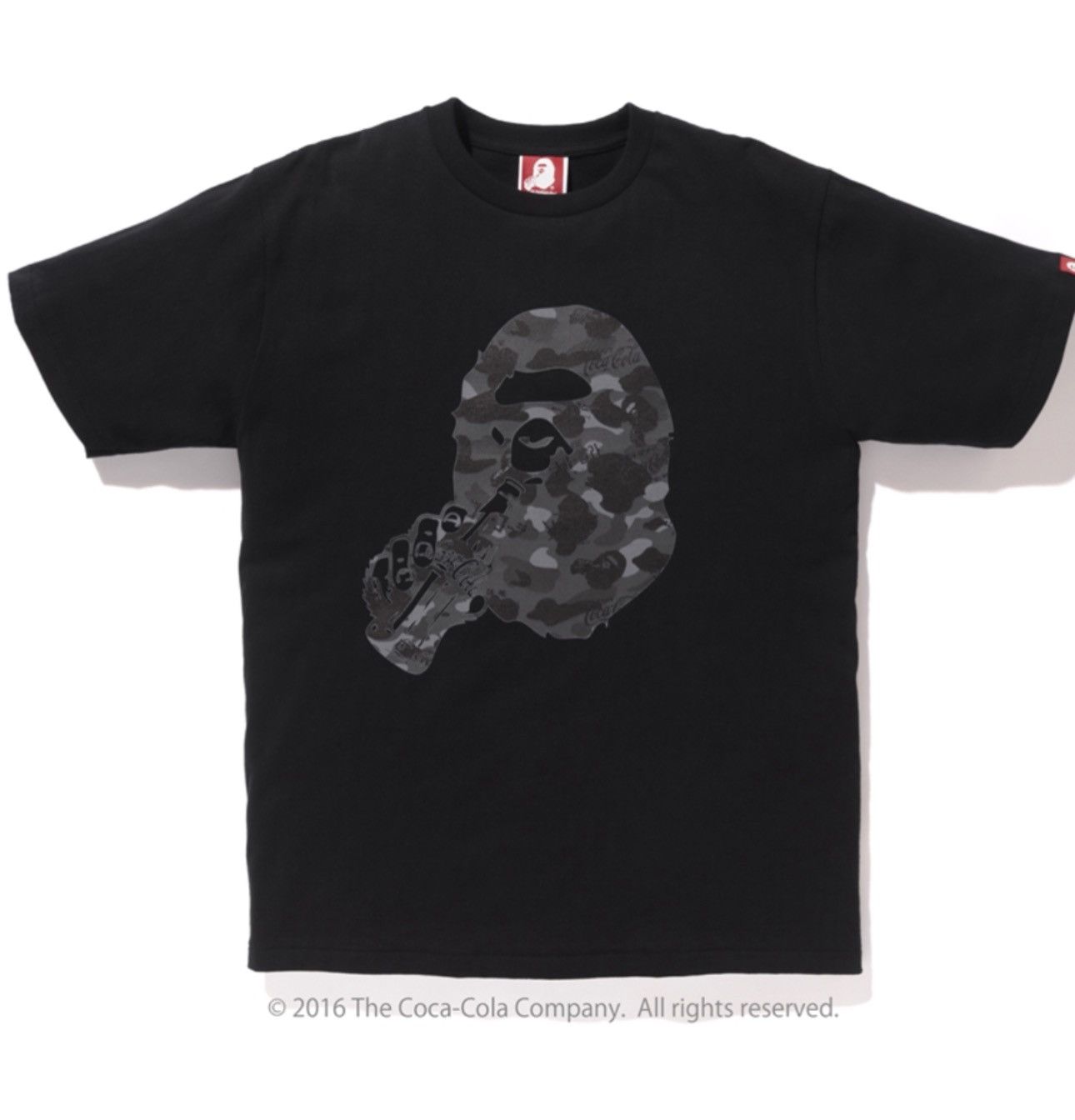 image of Bape X Coca-Cola Ape Head Tee in Black, Men's (Size 2XL)