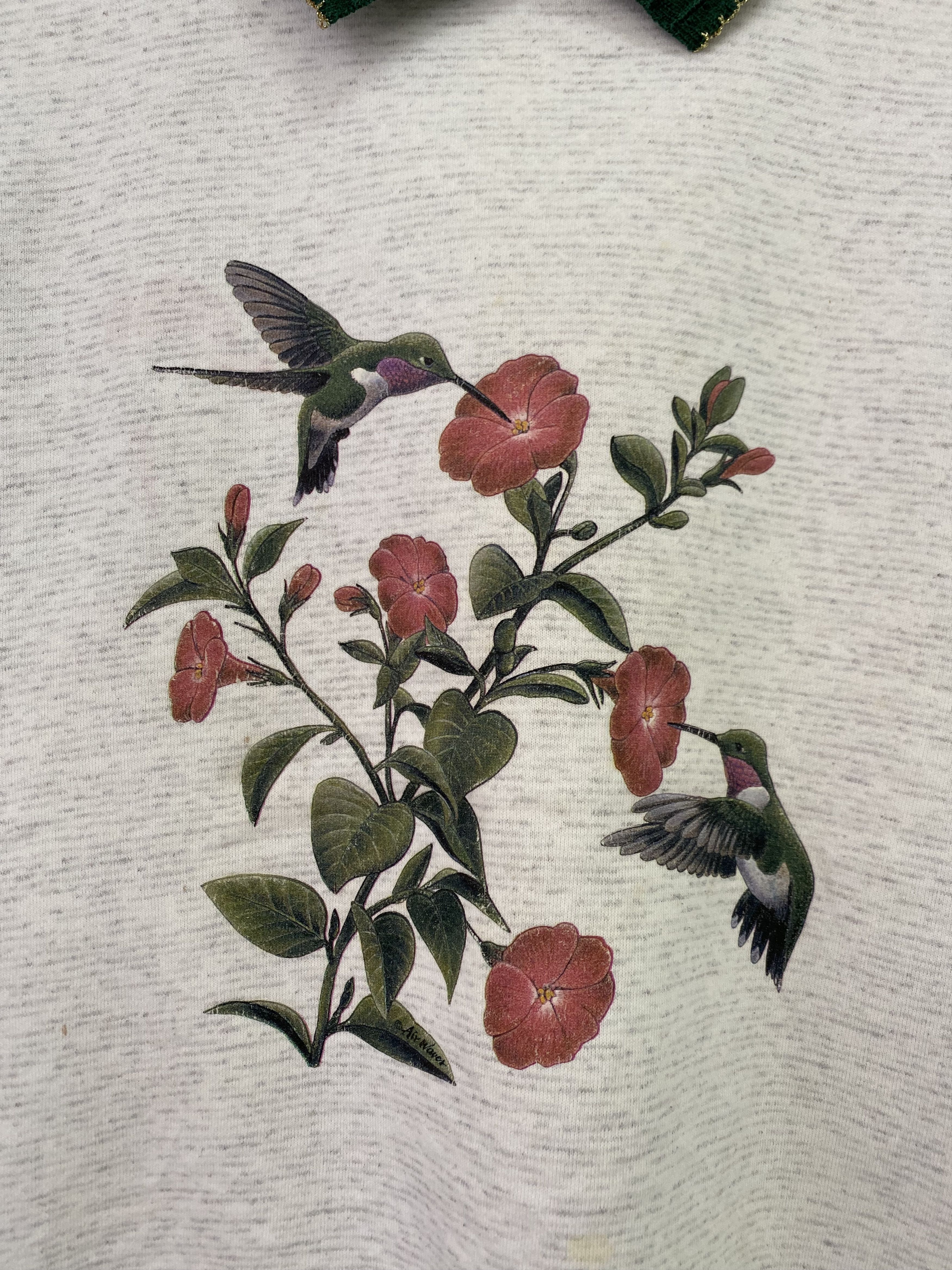 Habitat × Vintage Vintage Sweatshirt Humming Bird Flower Collar L Size Size US L / EU 52-54 / 3 - 5 Thumbnail