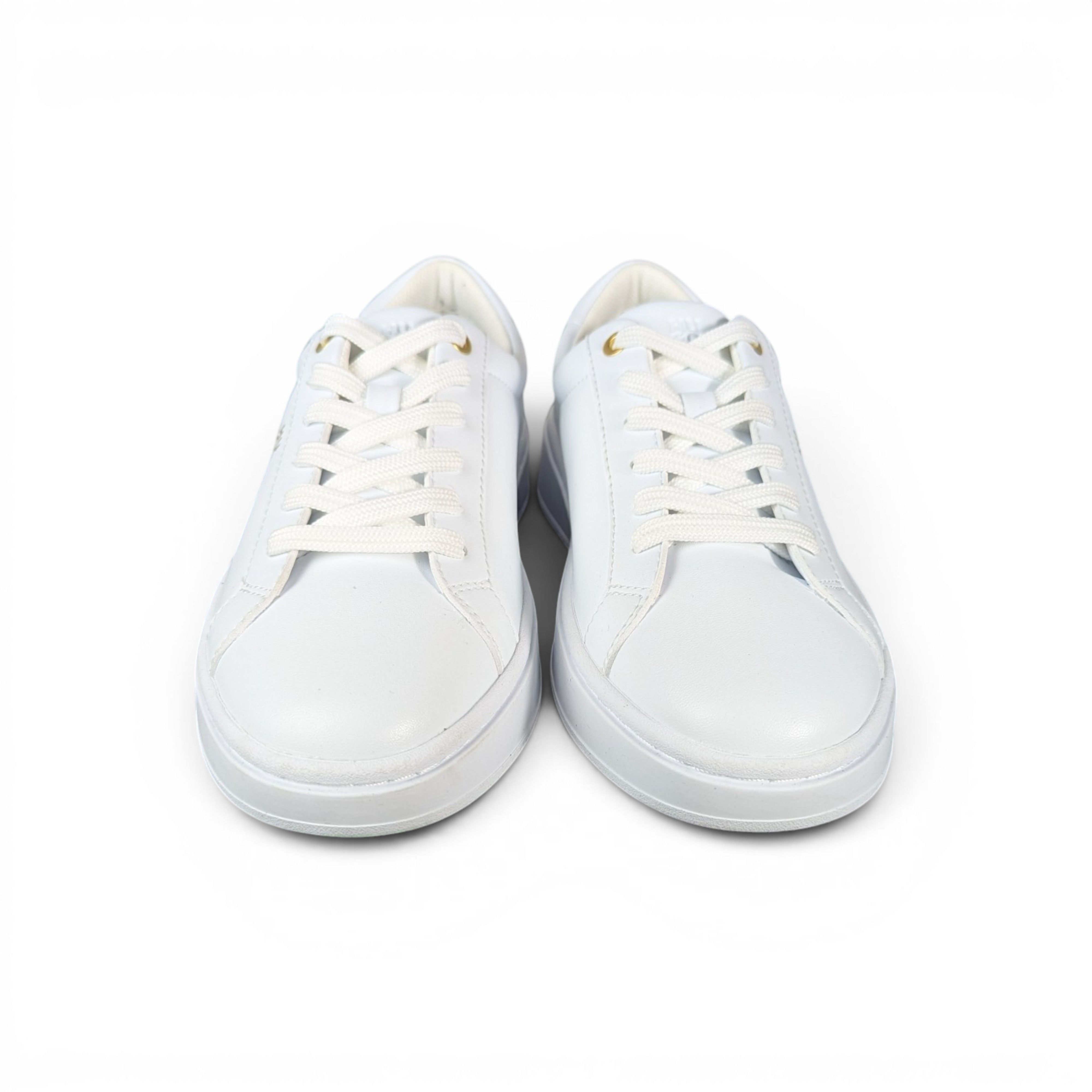 Hugo Boss HUGO NOSS WHITE LEATHER SNEAKERS Size US 7 / IT 37 - 2 Thumbnail