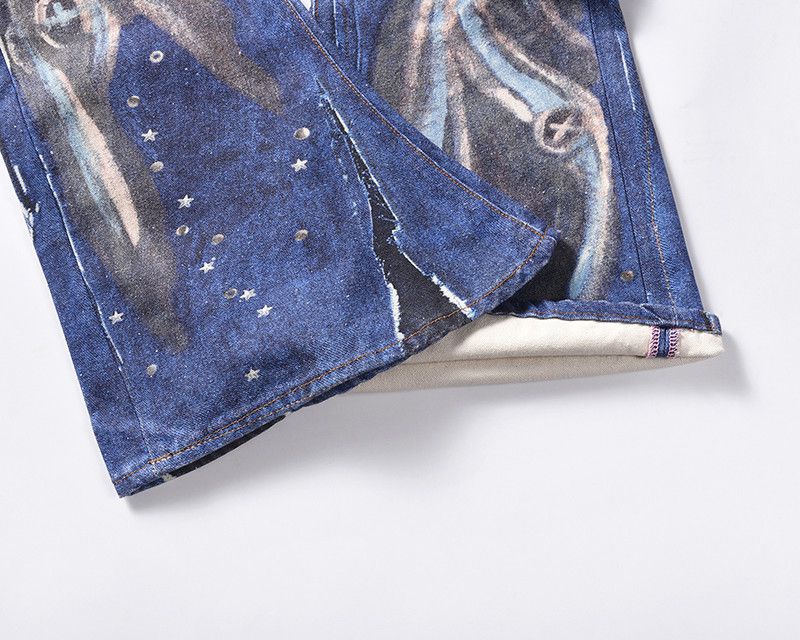 Japanese Brand × Jean Hand Painted Printed 3D Jeans Wide Leg Size US 36 / EU 52 - 13 Thumbnail