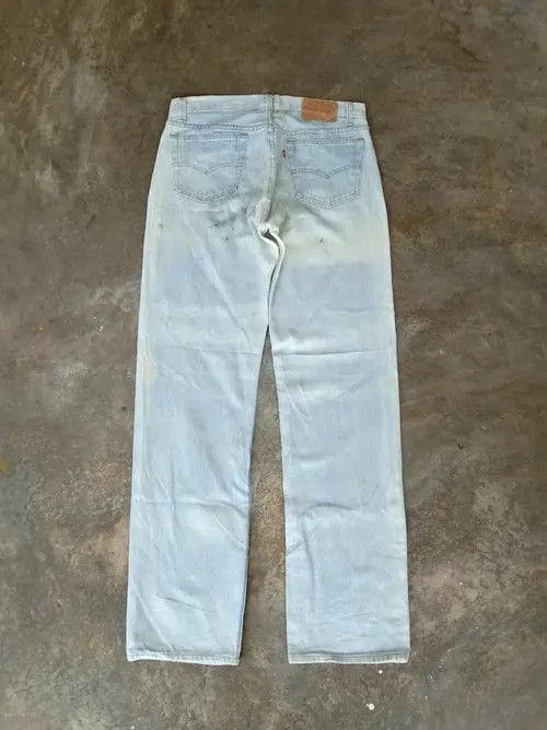 Levi's × Vintage 80s Vintage Levis 501 Made In USA Sun Faded Distressed Jeans Size US 33 - 2 Thumbnail