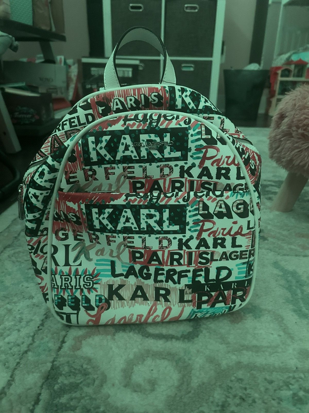 Karl Lagerfeld Karl Lagerfeld Multicolor Scribble Backpack Size ONE SIZE - 1 Thumbnail