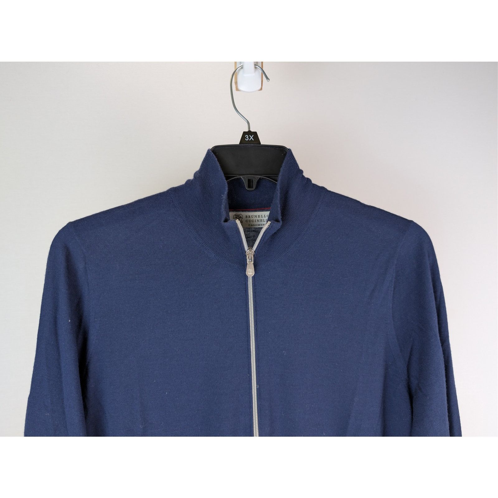 Brunello Cucinelli o1rshd1 CC20 Full Zip Cardigan Sweater Sweatshirt Navy Blue Size US M / EU 48-50 / 2 - 3 Thumbnail