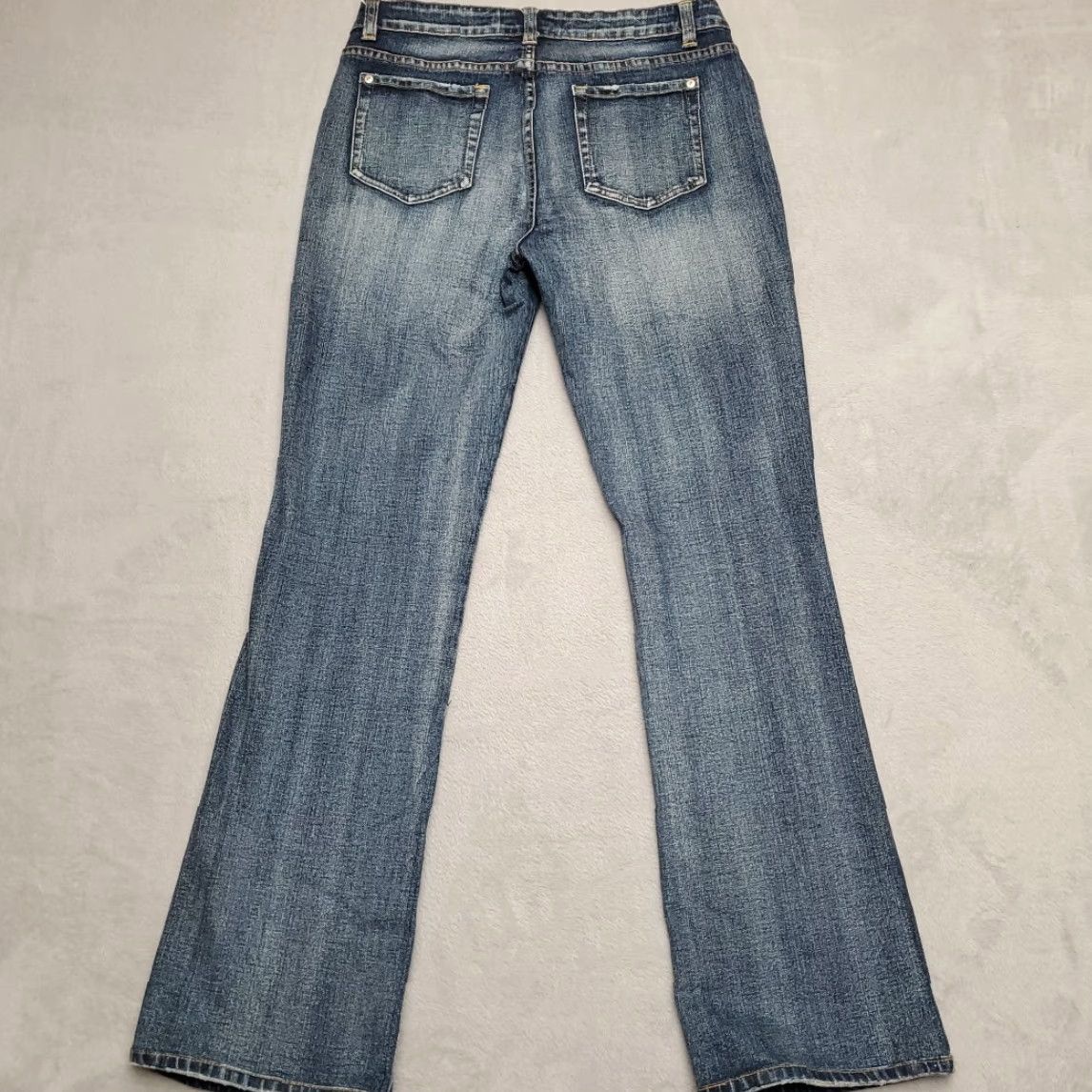 Denime Yuka Jeans Womens 8 Blue Denim Bootcut Rhinestone Cowboy Western Pants Shirt? Size 30" / US 8 / IT 44 - 6 Thumbnail