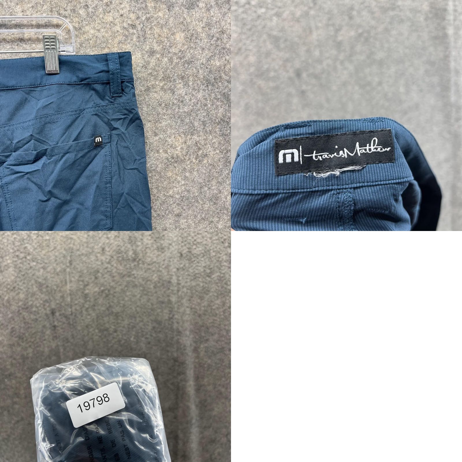 TravisMathew Travis Mathew Shorts Men 40 Blue Chino Pleated Casual Polyester Stretch Golf Size US 40 / EU 56 - 9 Thumbnail
