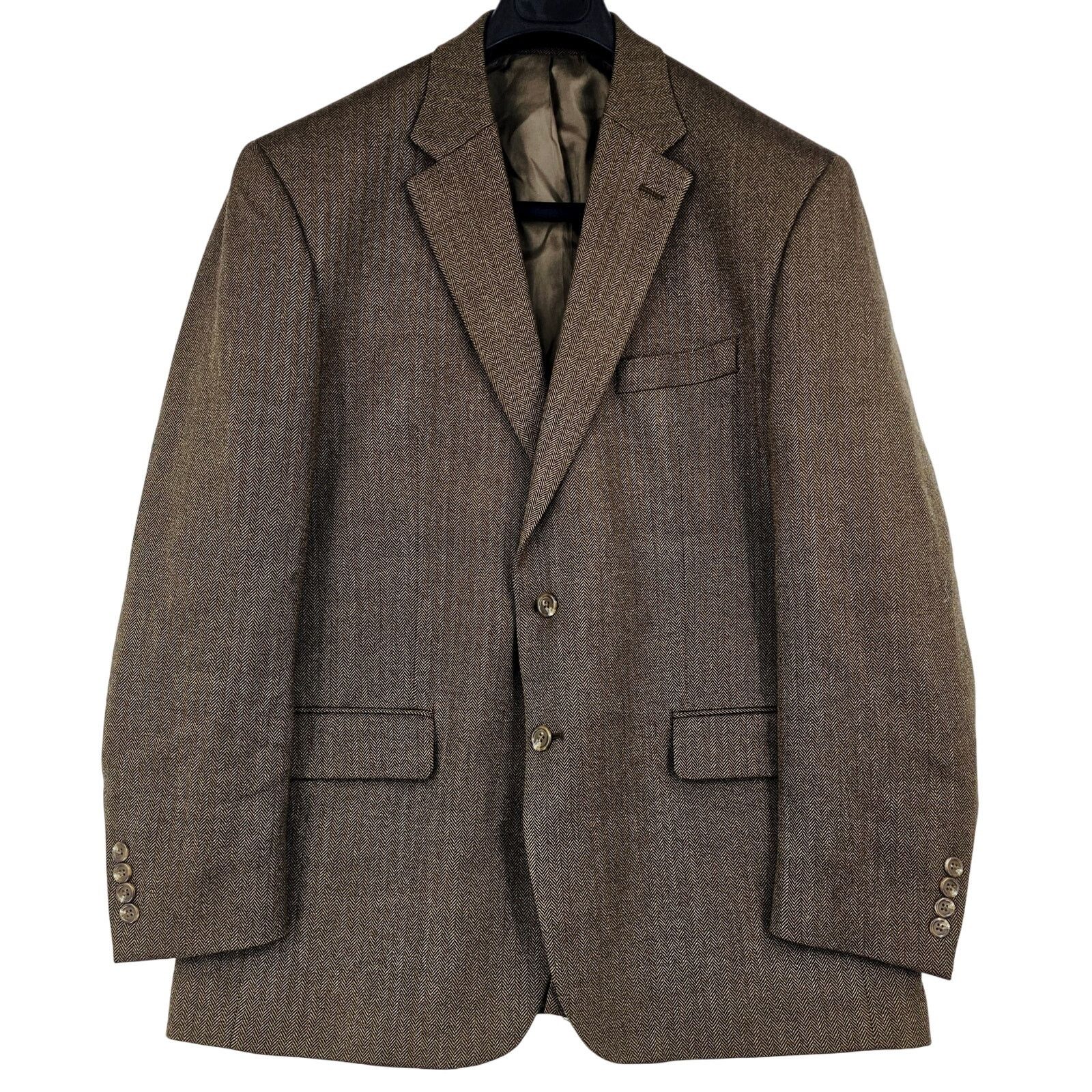 Chaps Chaps Ralph Lauren Wool Sports Coat Blazer Jacket Brown 4R Size 44R - 1 Thumbnail