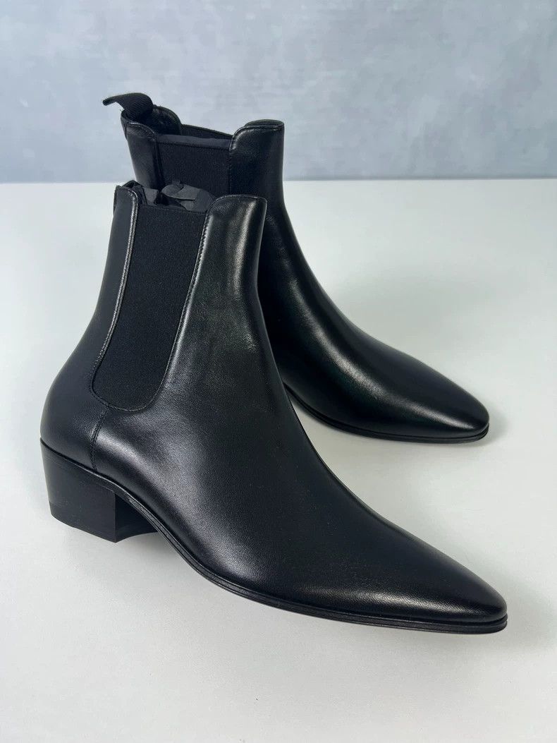 Saint Laurent Paris Saint laurent paris 21fwWyatt Foundation Chelsea Leather Bo Size US 5 / EU 37 - 1 Thumbnail