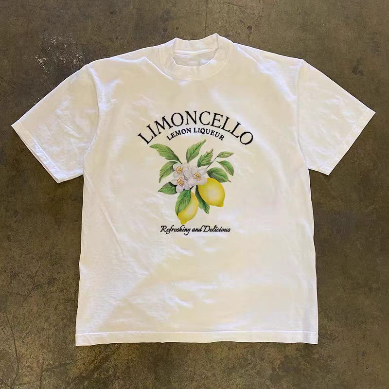 Vintage White casual retro lemon print t-shirt Size US M / EU 48-50 / 2 - 1 Thumbnail