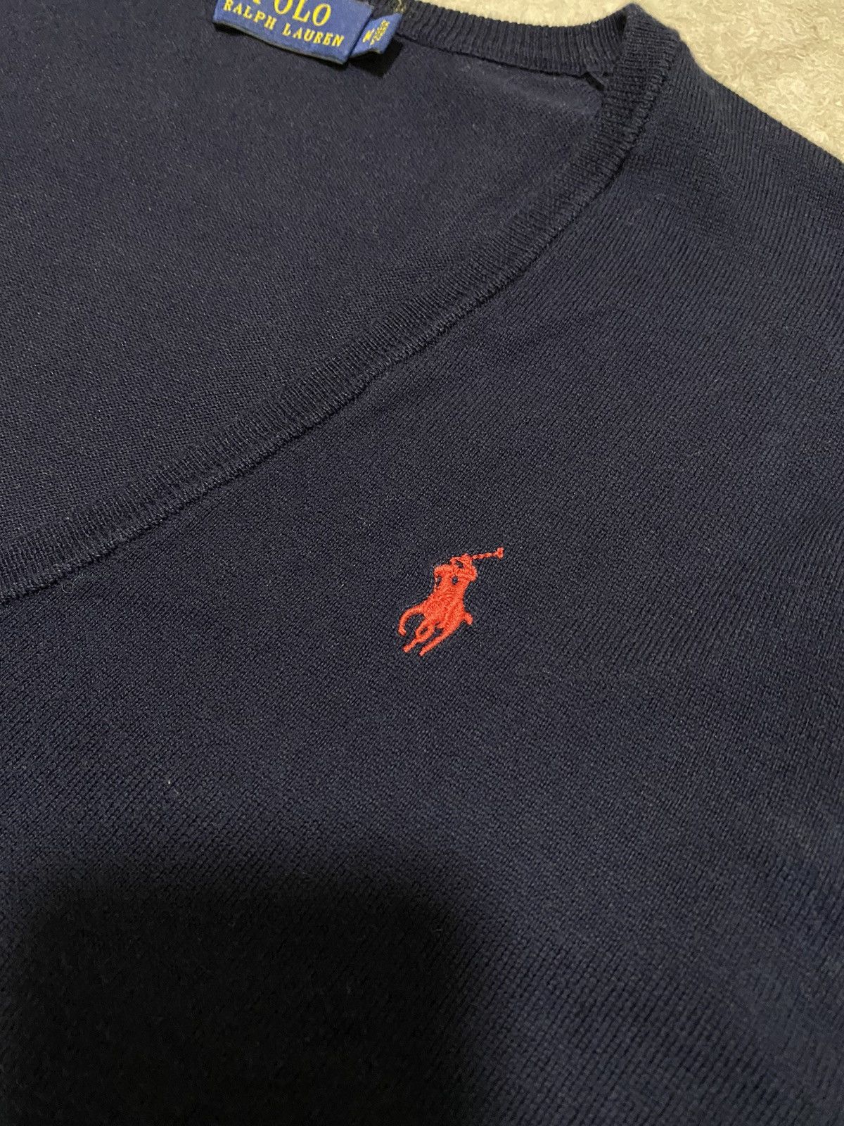 Polo Ralph Lauren Rare Y2K Polo Ralph Lauren V-Neck Nylon Sweater Retro Hype Size M / US 6-8 / IT 42-44 - 5 Thumbnail