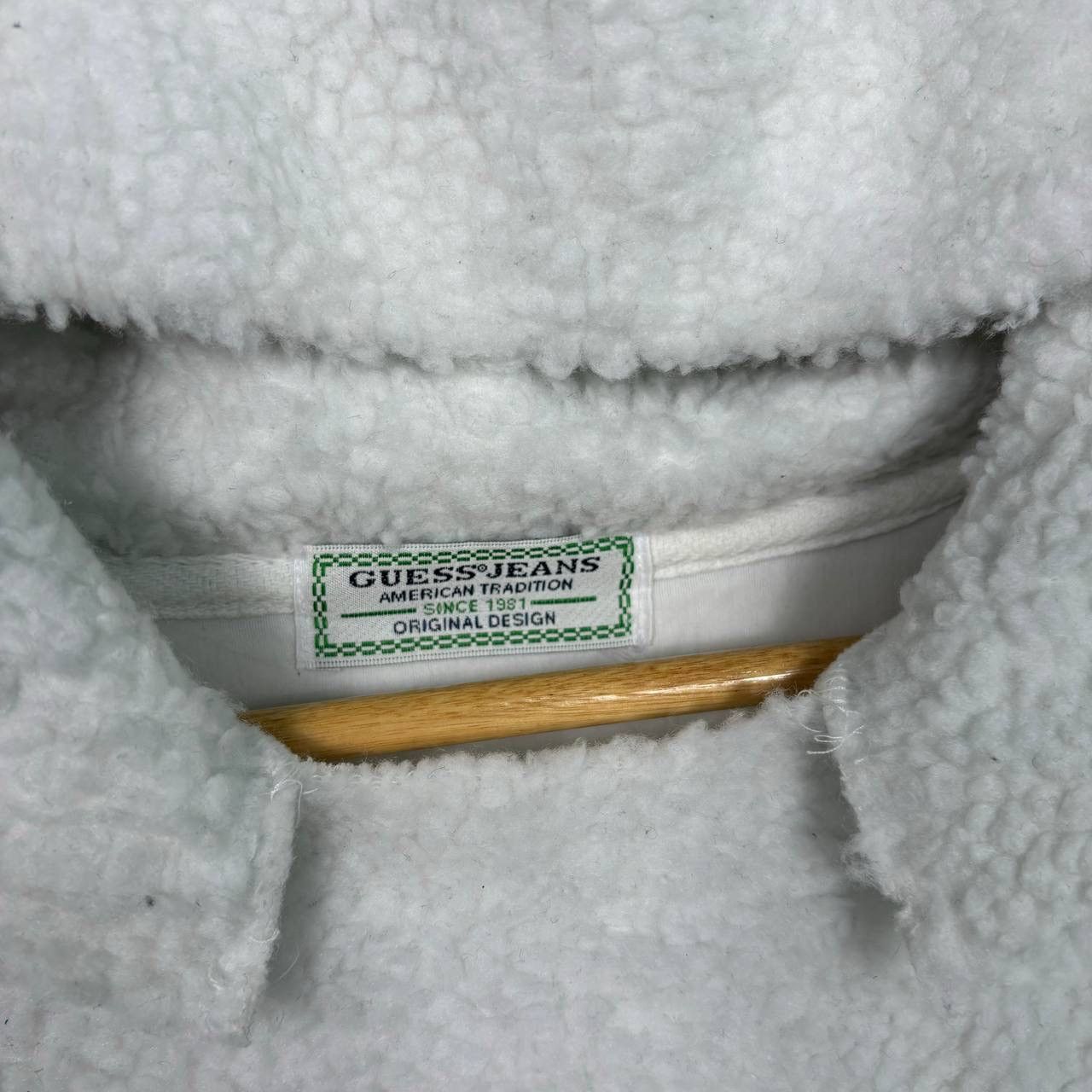 Guess GUESS Jeans White Fur Sherpa Baggy Hoodie Size US XL / EU 56 / 4 - 4 Thumbnail