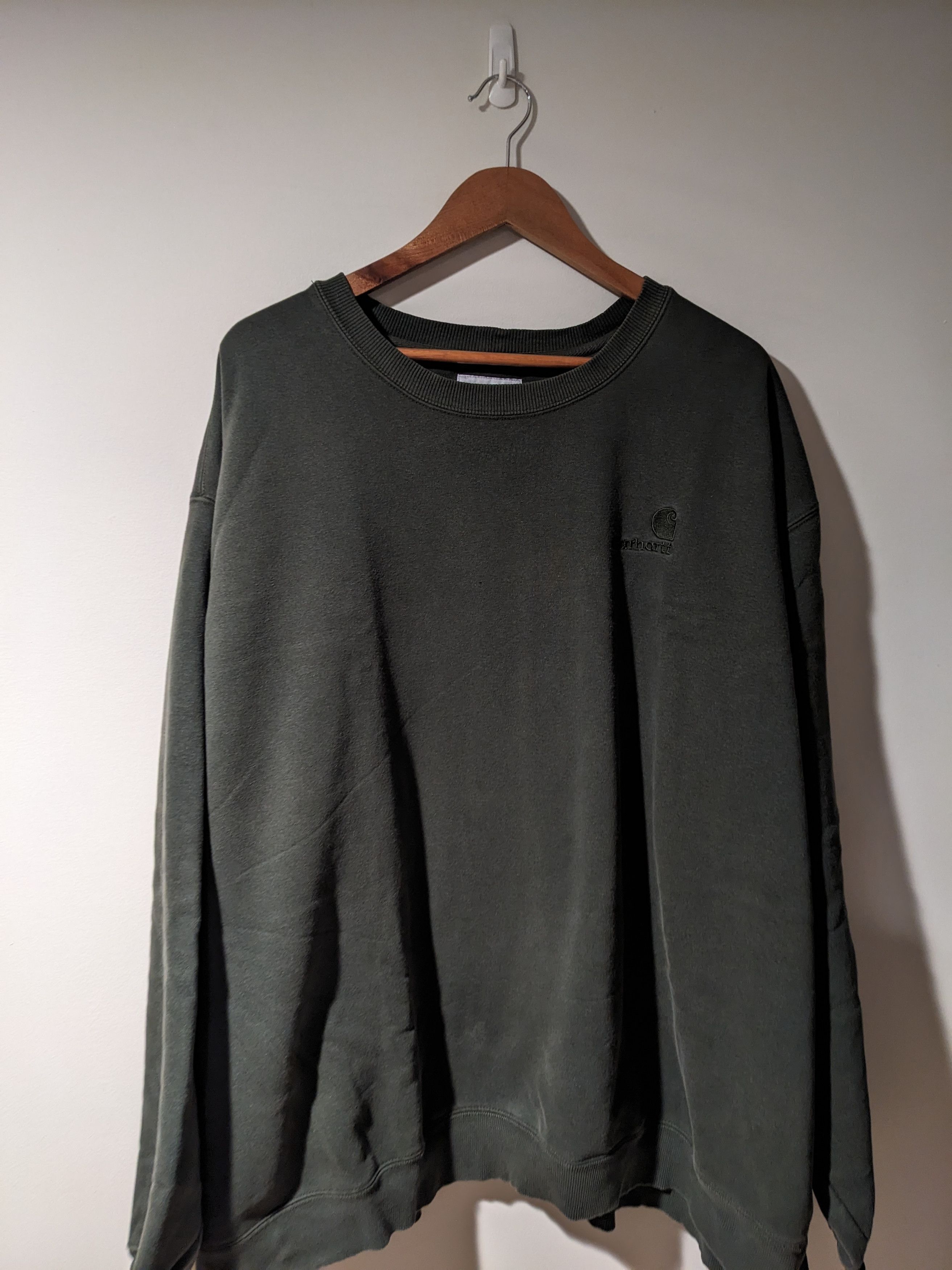 Carhartt × Vintage Vintage 90s Carhartt Essential Green 4X-Large Sweatshirt Size US XXL / EU 58 / 5 - 1 Thumbnail