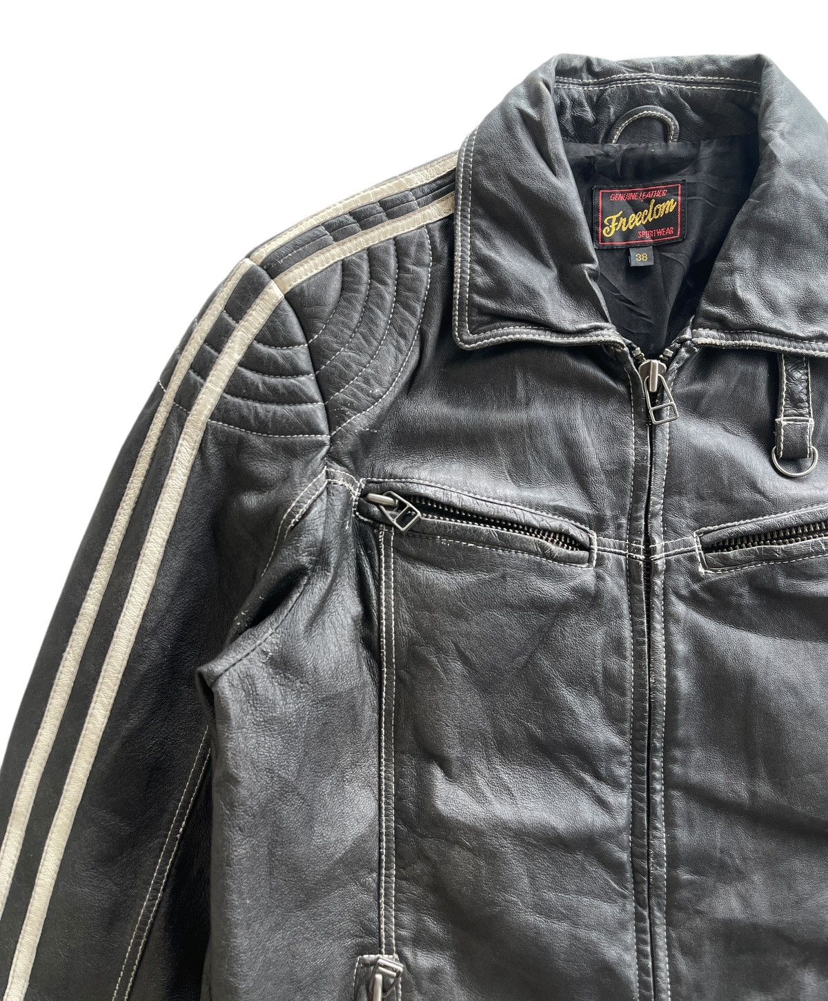 Vintage Freedom Leather Bikers Jacket Size US M / EU 48-50 / 2 - 5 Thumbnail