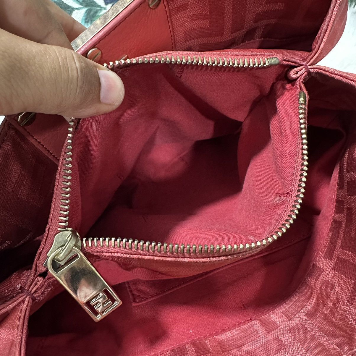Fendi Authentic FENDI Red Zucca Chain Handbag Size ONE SIZE - 13 Thumbnail