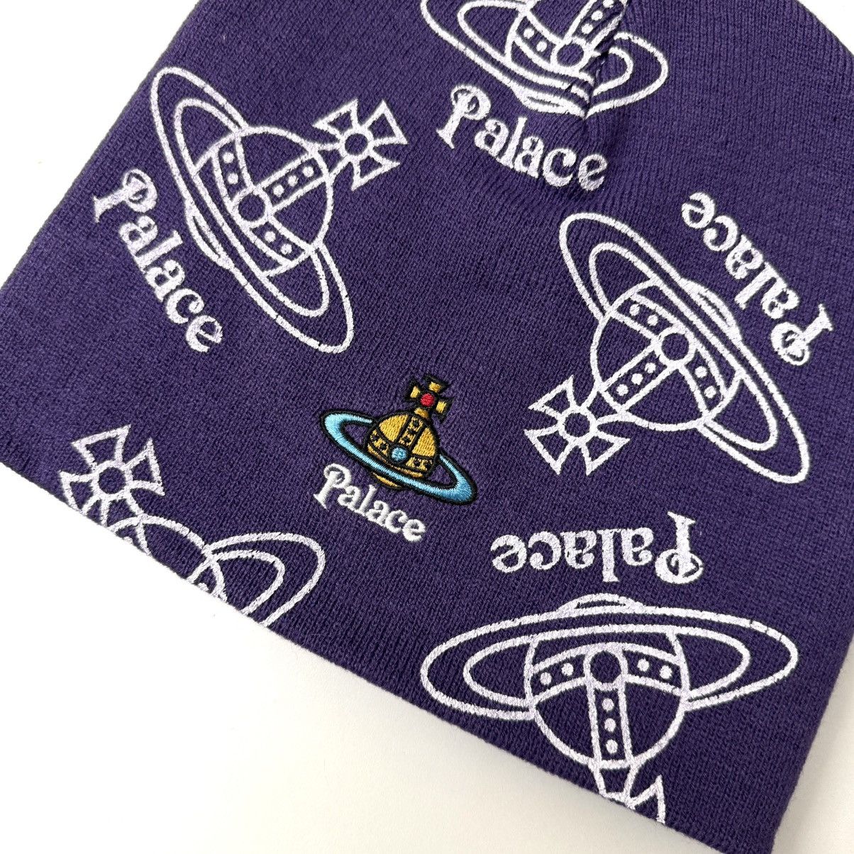 Palace × Vivienne Westwood FW24 Palace Vivienne Westwood Jersey Beanie hat orb logo Size ONE SIZE - 2 Thumbnail