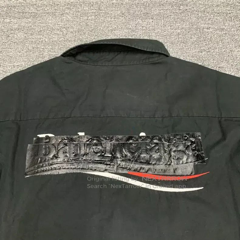 Balenciaga Balenciaga Black tape to block the waves Coke shirt coat Size US XXS / EU 40 - 5 Thumbnail