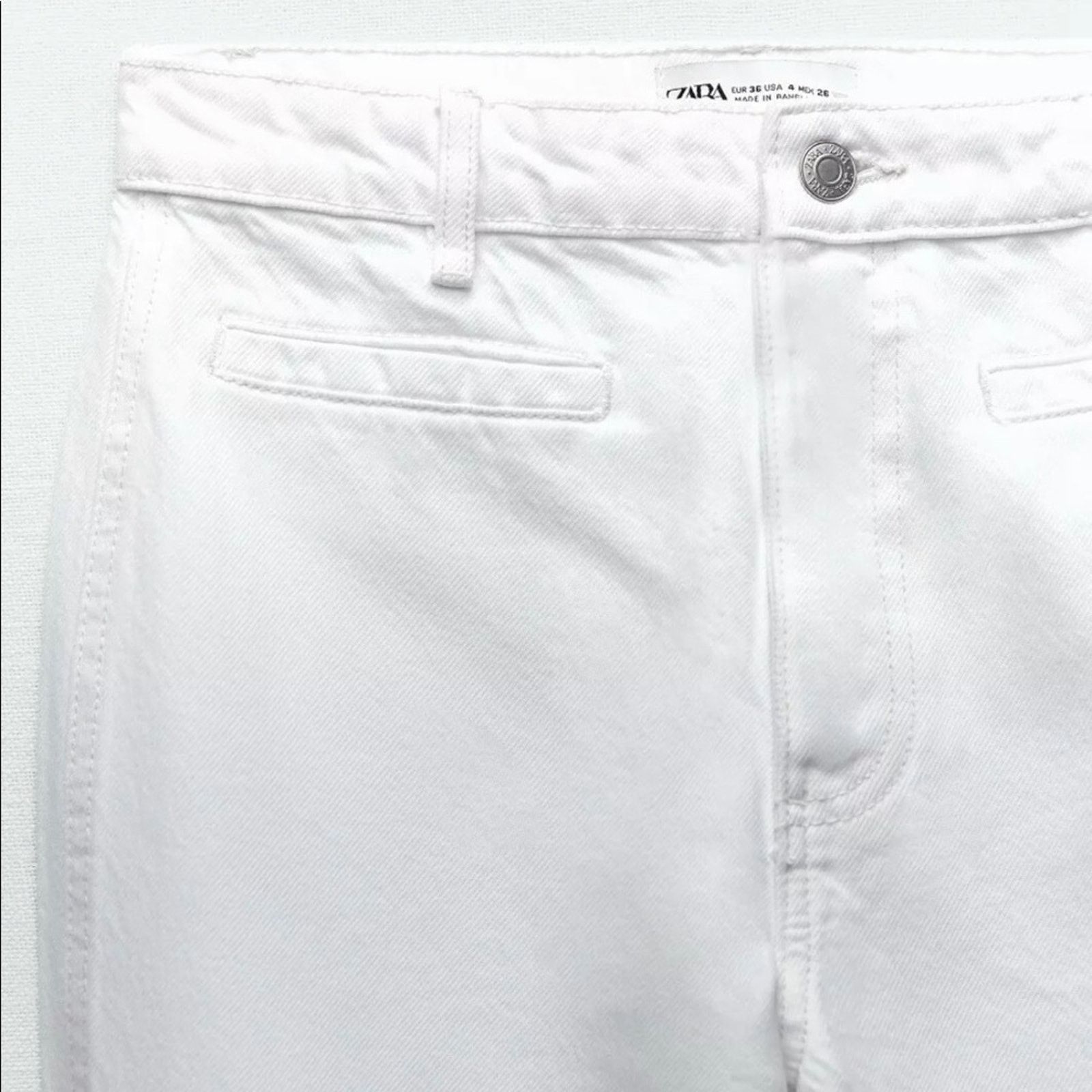 Zara ZARA FLARED PANTS OYSTER WHITE Size 30" / US 8 / IT 44 - 8 Thumbnail