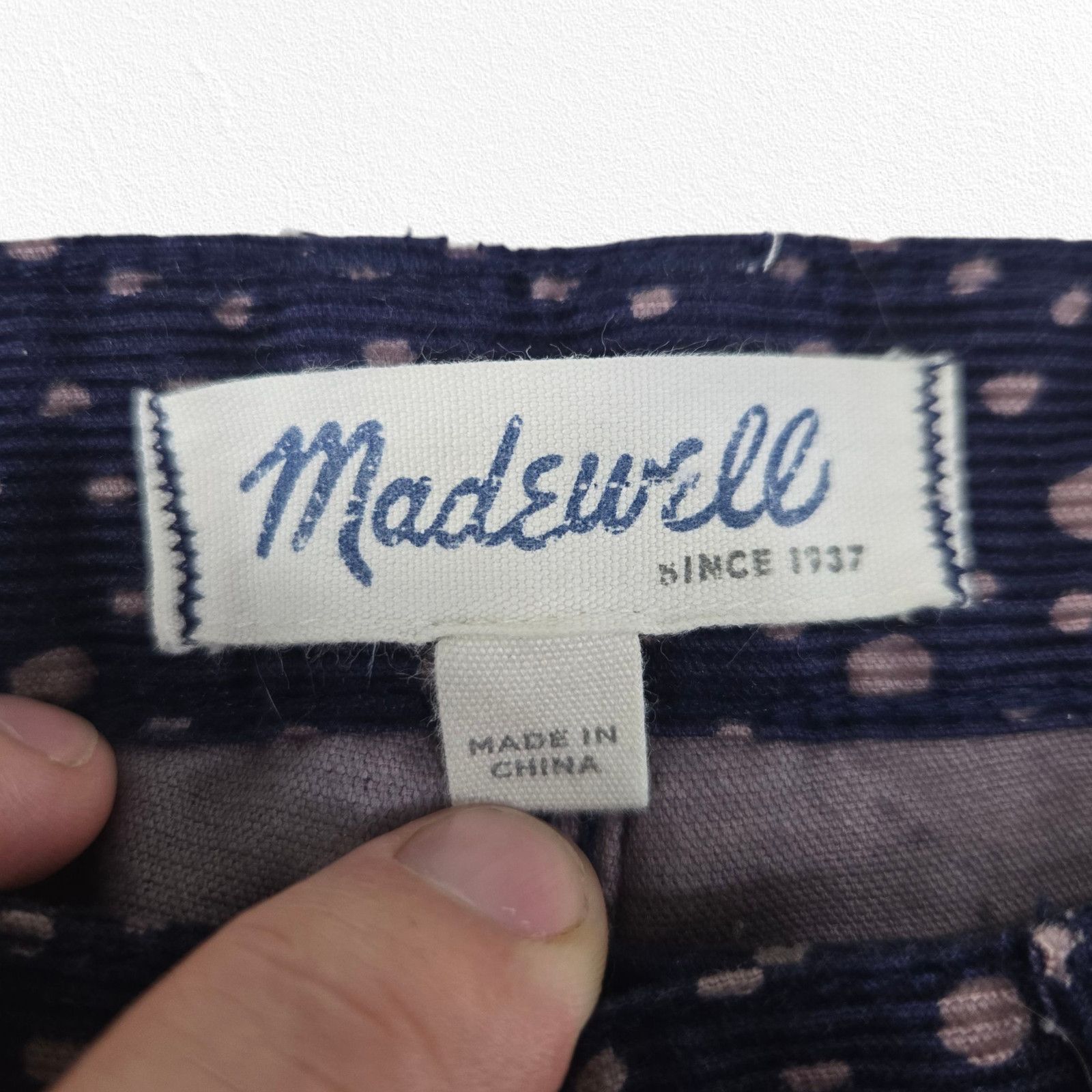 Madewell Madewell Navy Blue Polka Dot Skinny Pants Size 26 Size 26" / US 2 / IT 38 - 4 Thumbnail