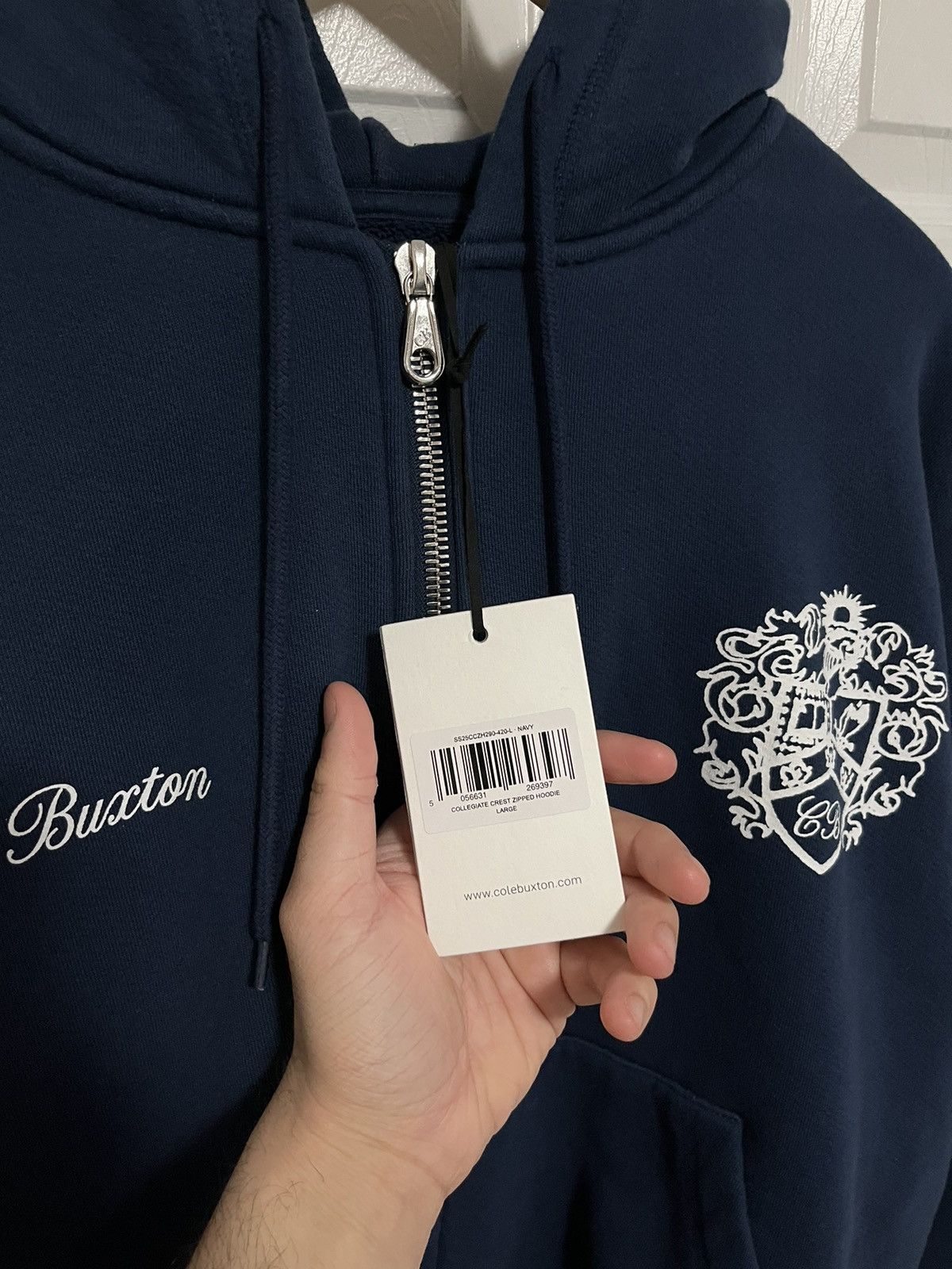 Cole Buxton Cole Buxton Collegiate Crest Logo Zip Hoodie Size US L / EU 52-54 / 3 - 2 Thumbnail