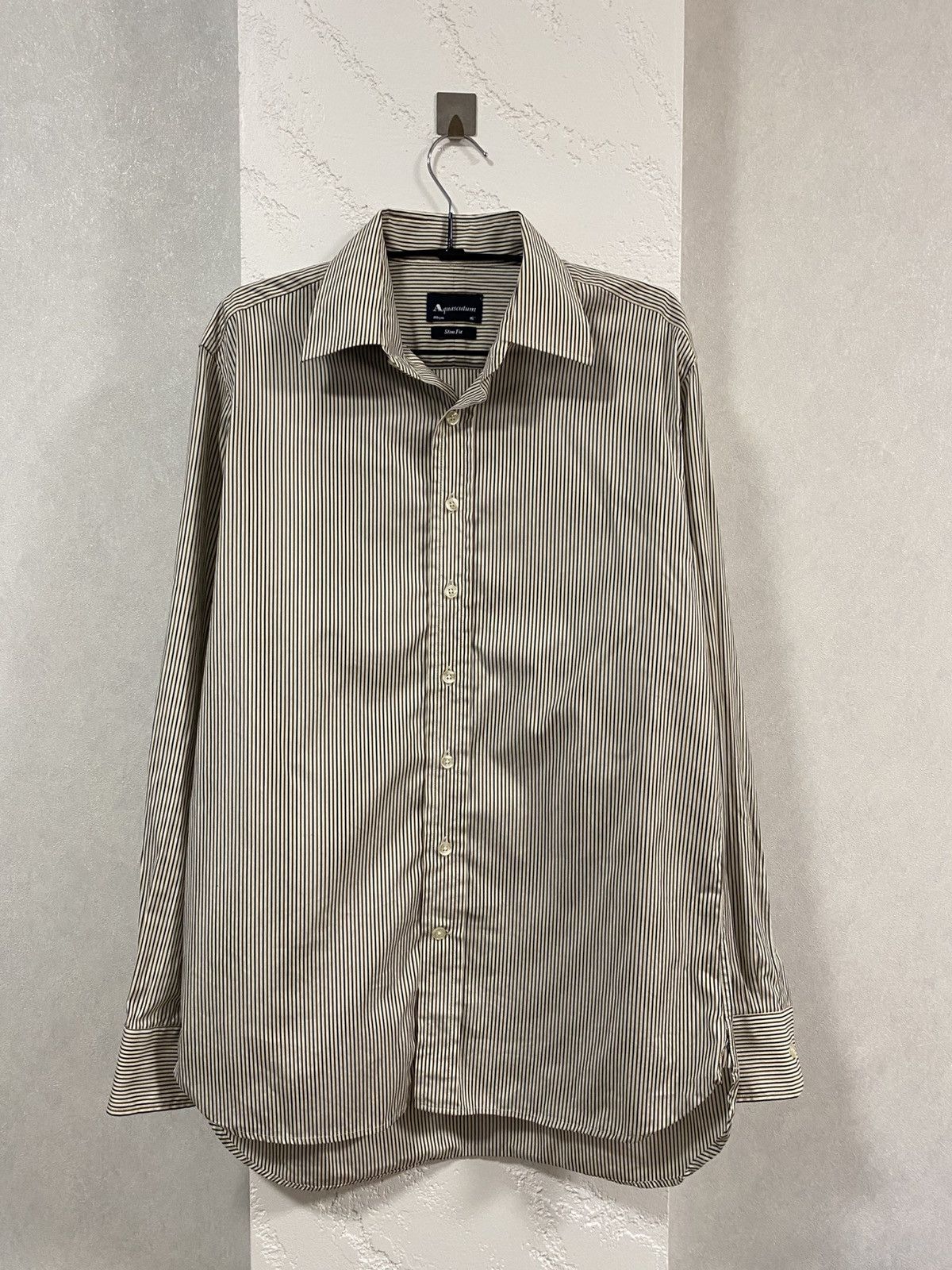 Aquascutum Aquascutum Stripe Clun Check Pattern Button Shirt Size: 16 Size US M / EU 48-50 / 2 - 1 Thumbnail