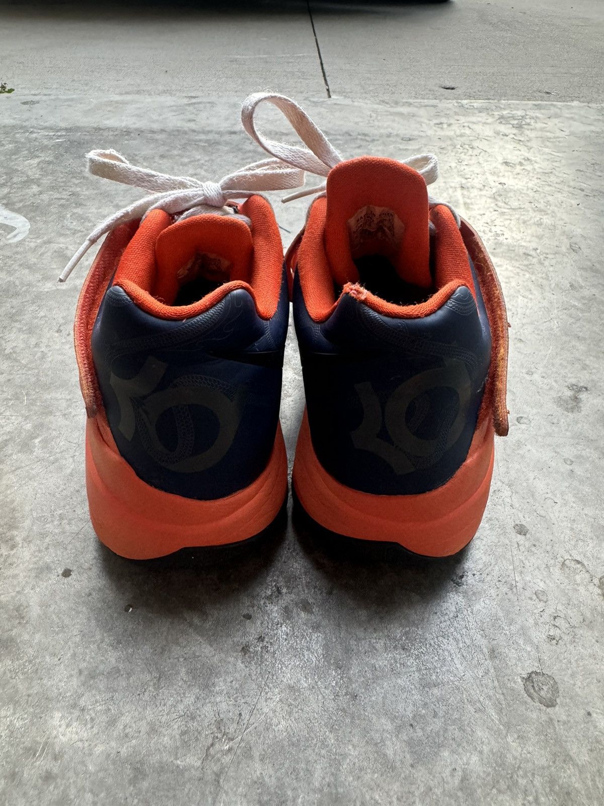Nike Custom Nike ID KD 4 Customs w/ Dragon Orange and Navy Size US 8.5 / EU 41-42 - 5 Thumbnail