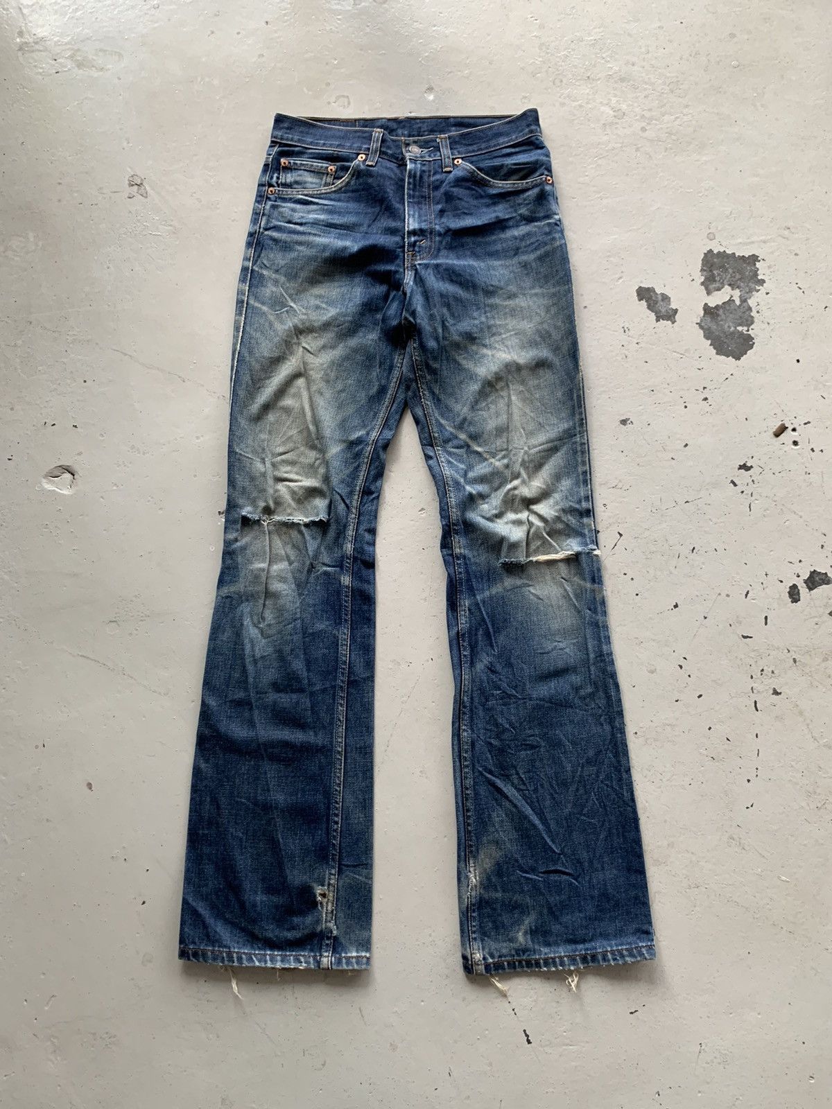 If Six Was Nine × Levi's × Tornado Mart Vintage Levi’s Ripped Boot Cut Denim Size US 30 / EU 46 - 1 Thumbnail